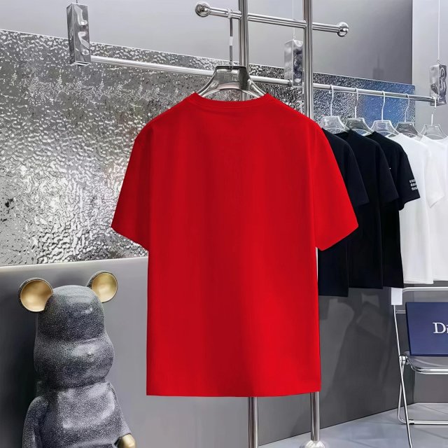 Balenciaga Red Graphic Unisex Cotton T-Shirt