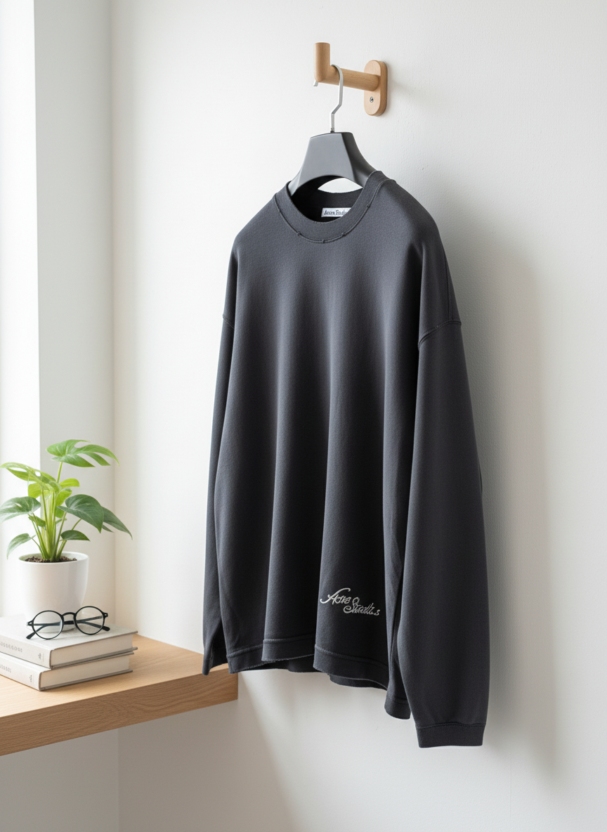 Acne Studios Oversized Cotton Hoodie Unisex Streetwear