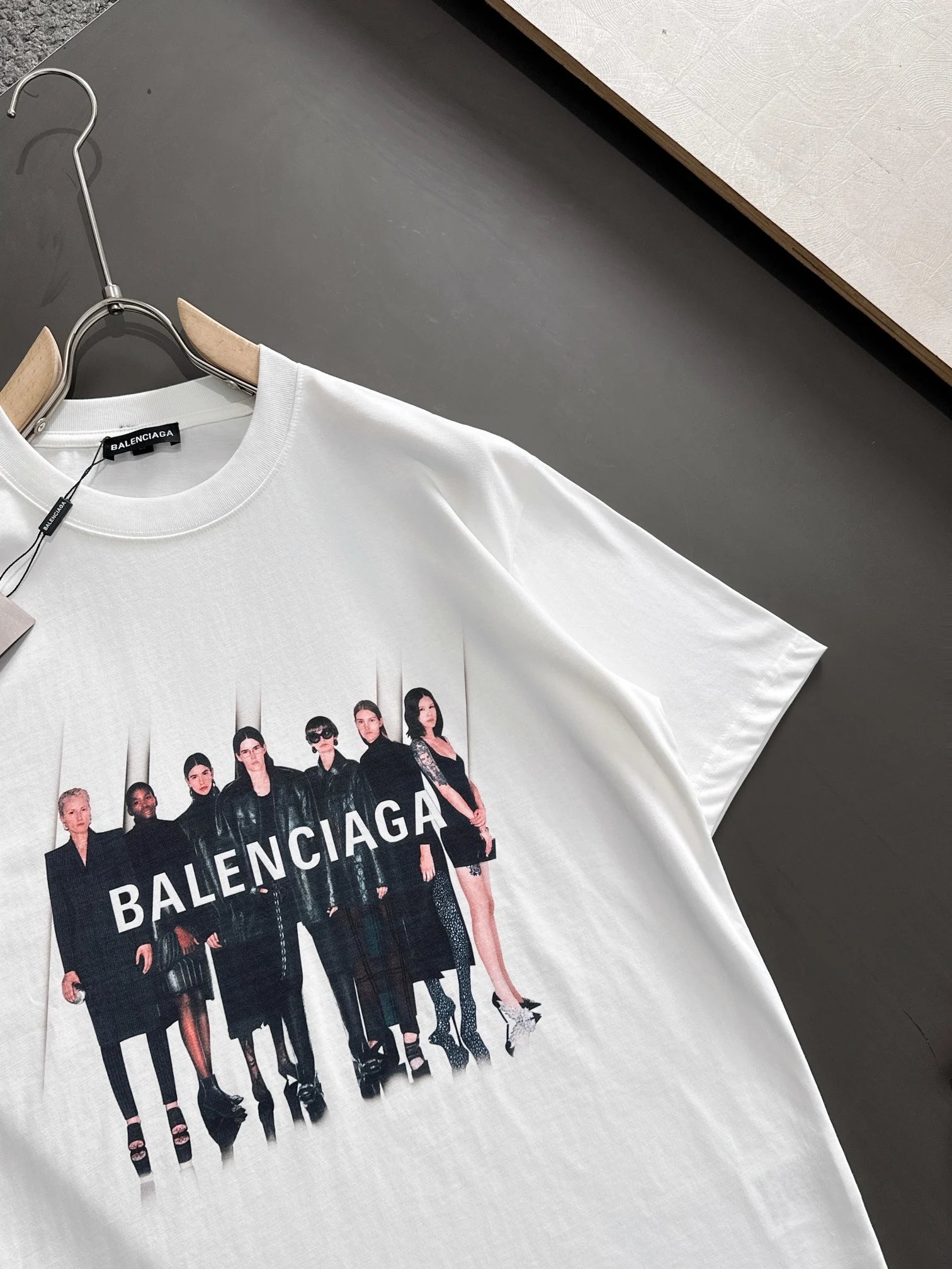 Balenciaga Unisex White Graphic Logo Cotton T-Shirt