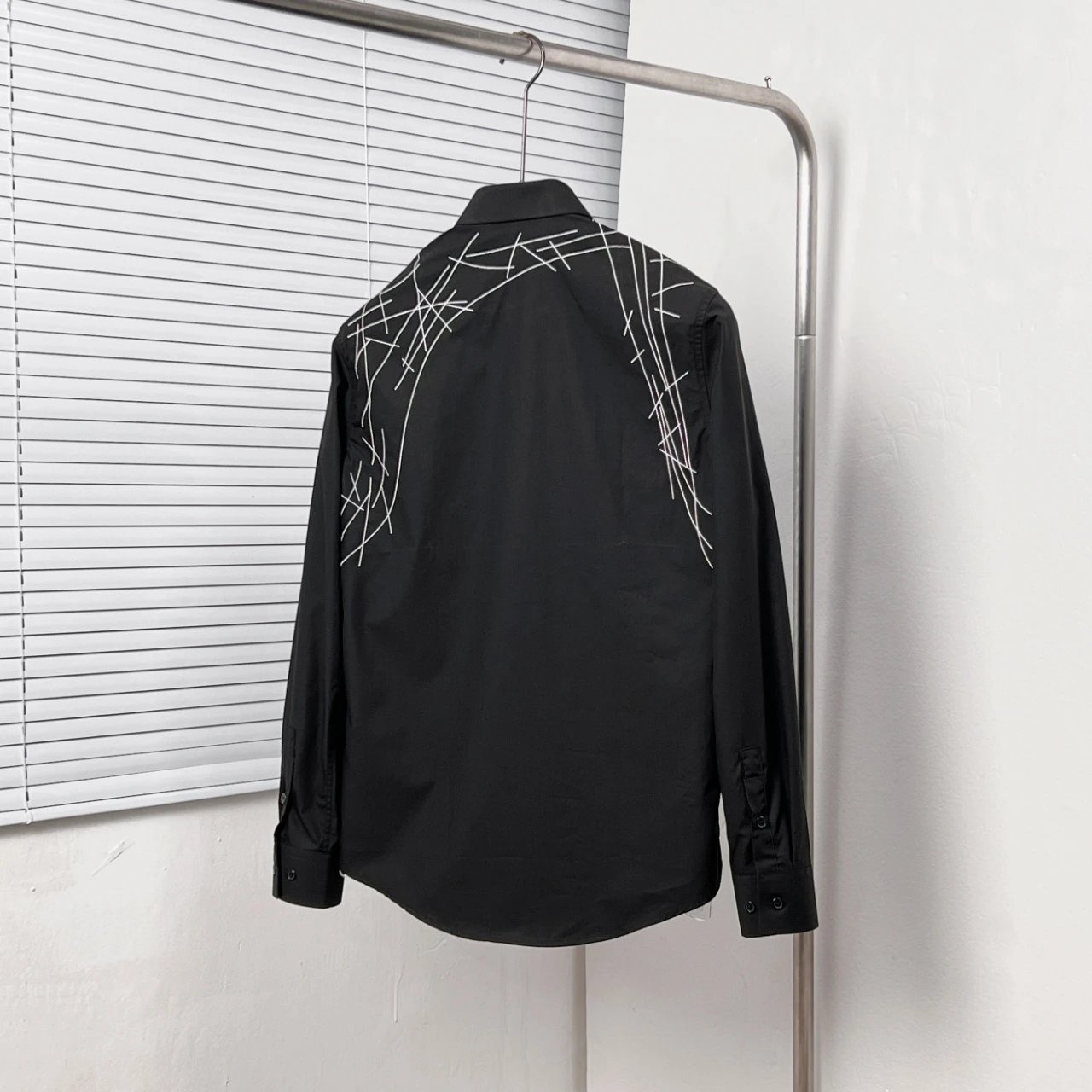 Alexander Wang Black Embroidered Long Sleeve Shirt