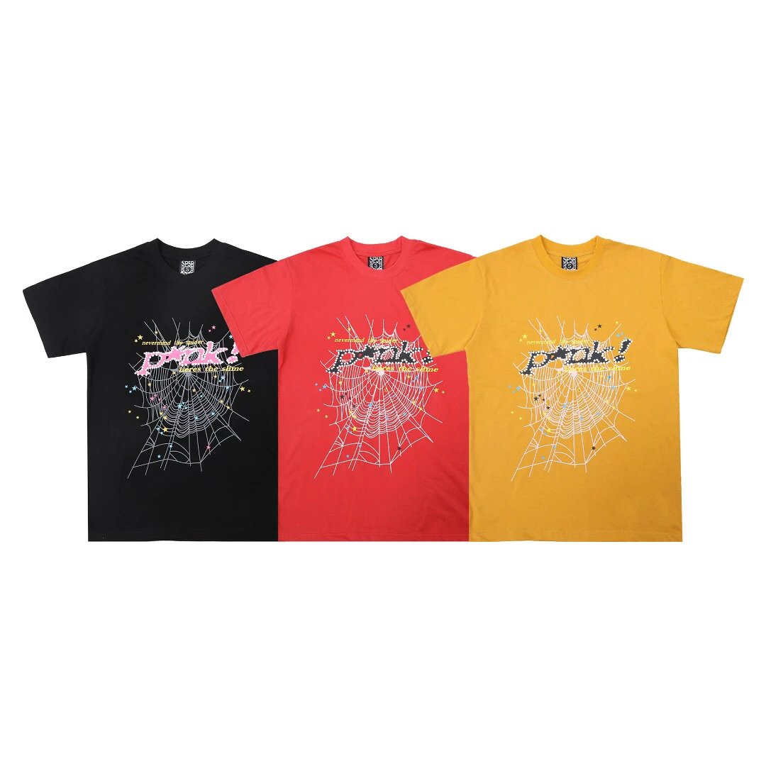 SP5DER Prank Web Graphic Black Cotton Streetwear T-Shirt