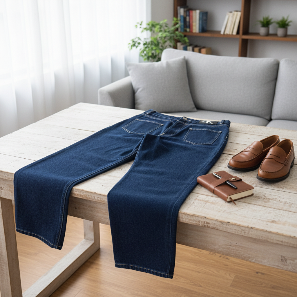 Calvin Klein Men Classic Blue Straight Denim Jeans
