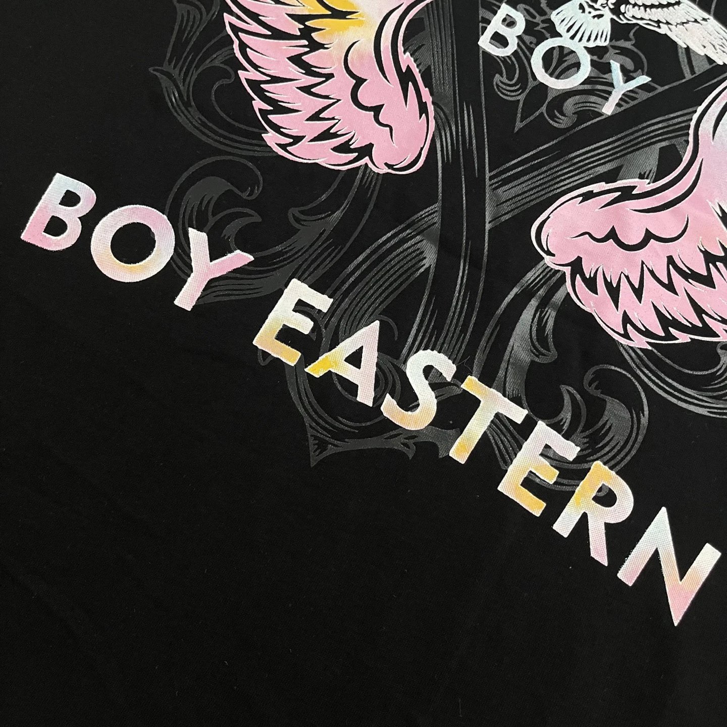 BOY LONDON Gradient Eagle Black Cotton T-Shirt