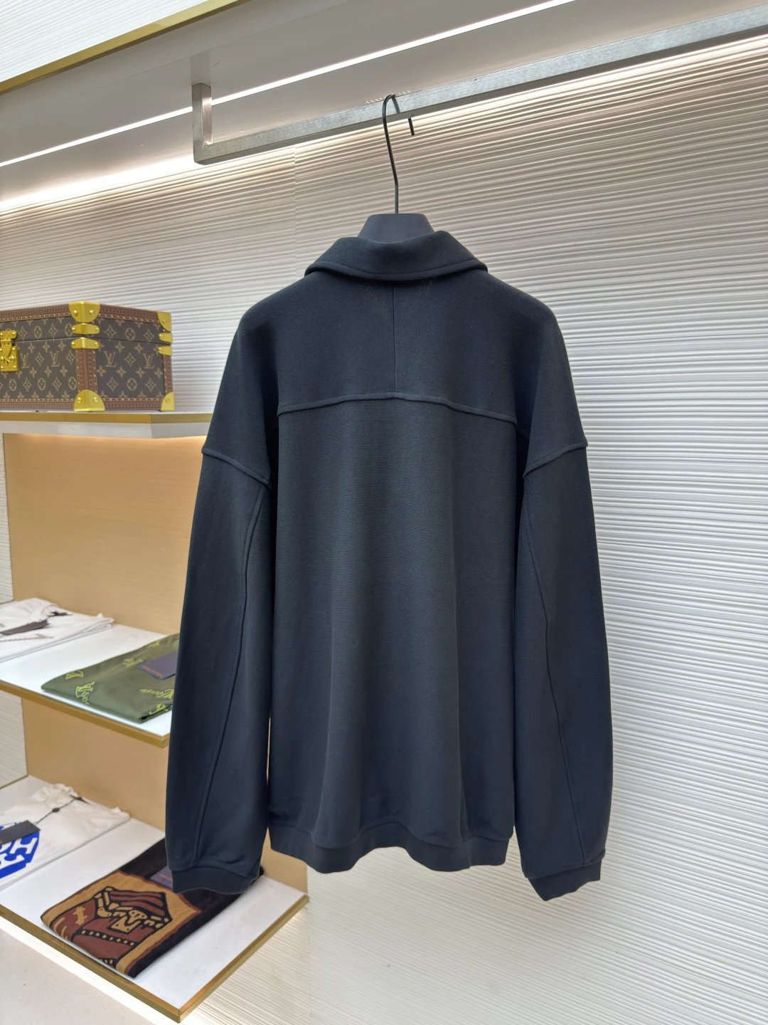 Alexander Wang Black Polo Collar Hoodie