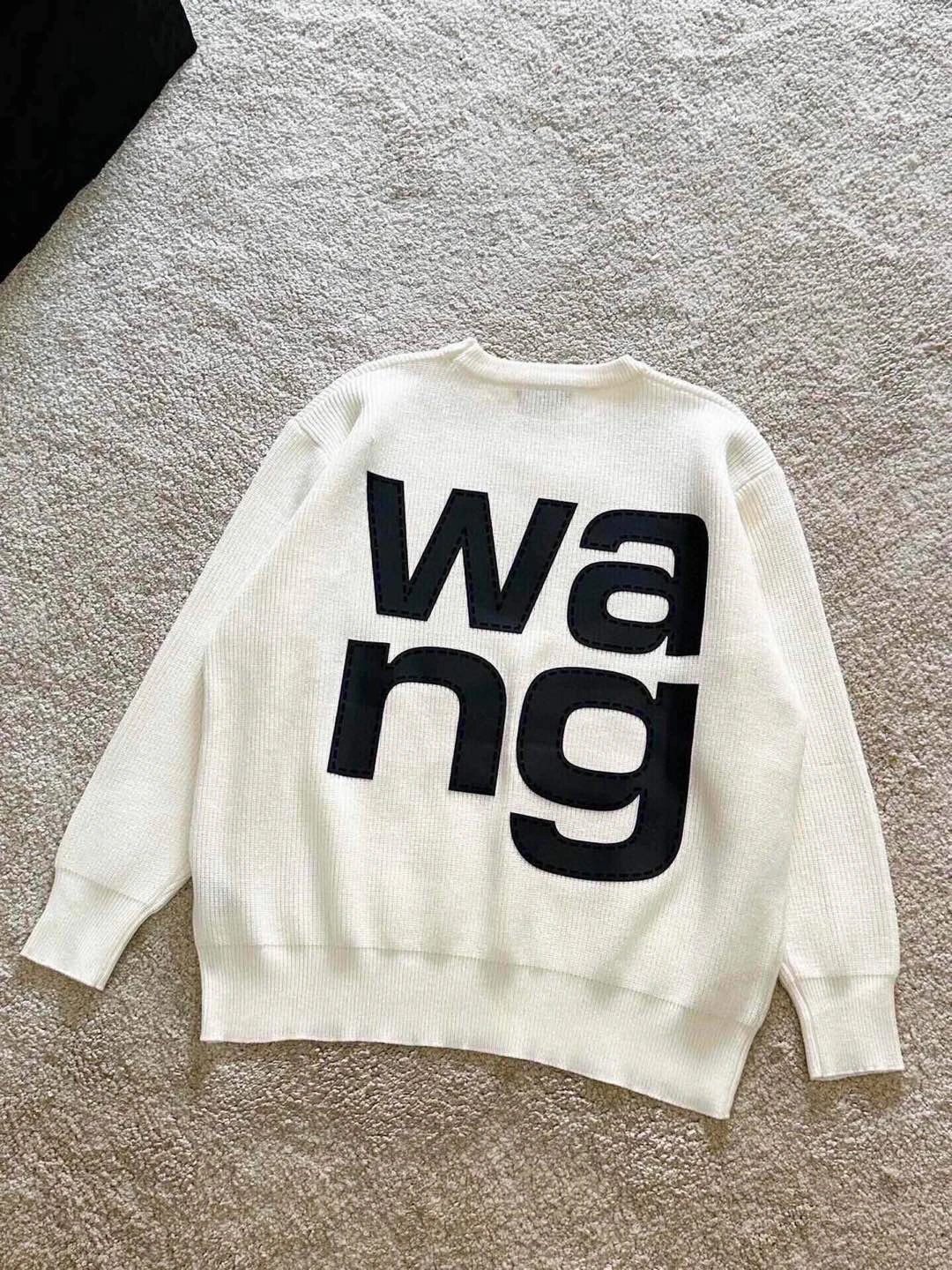 Alexander Wang White Knit Logo Hoodie