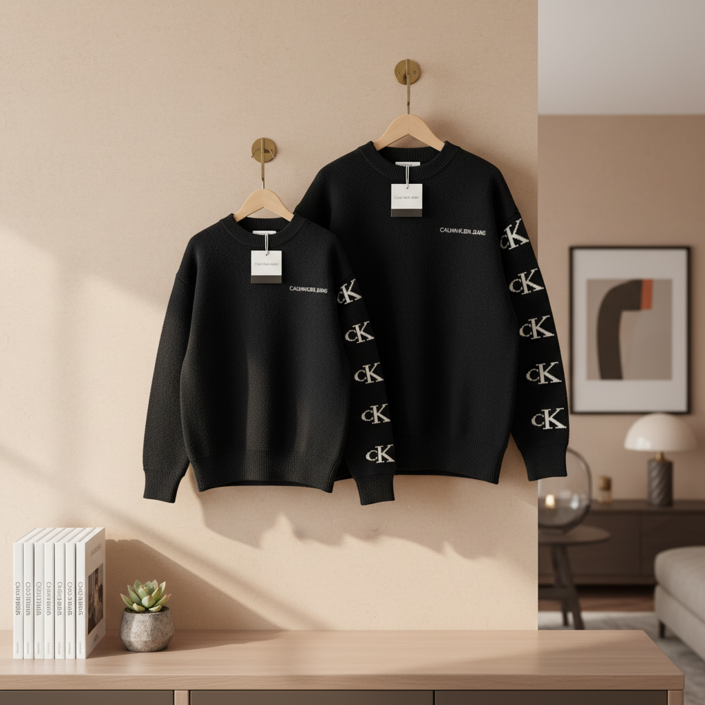 Calvin Klein Black Fleece Hoodie CK Logo Sweater