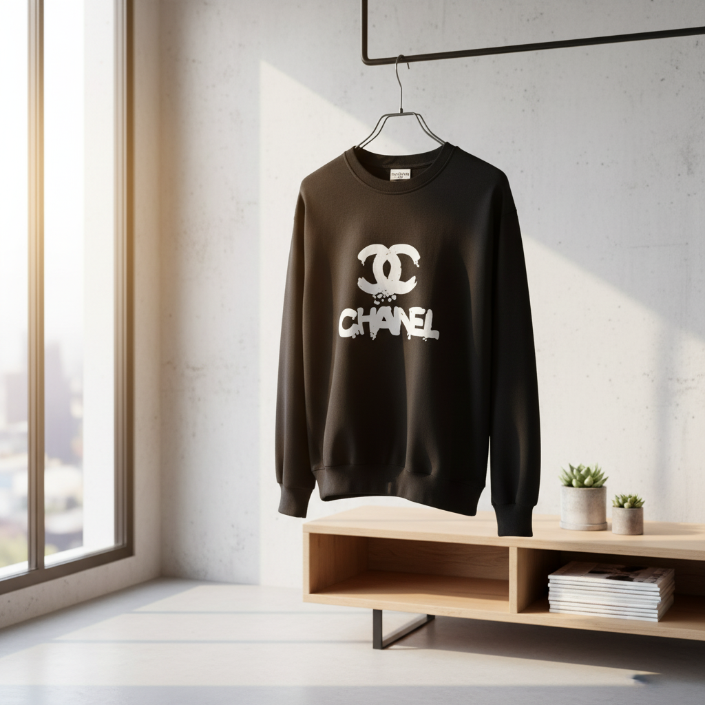 Black Luxury Streetwear Graphic Logo Hoodie