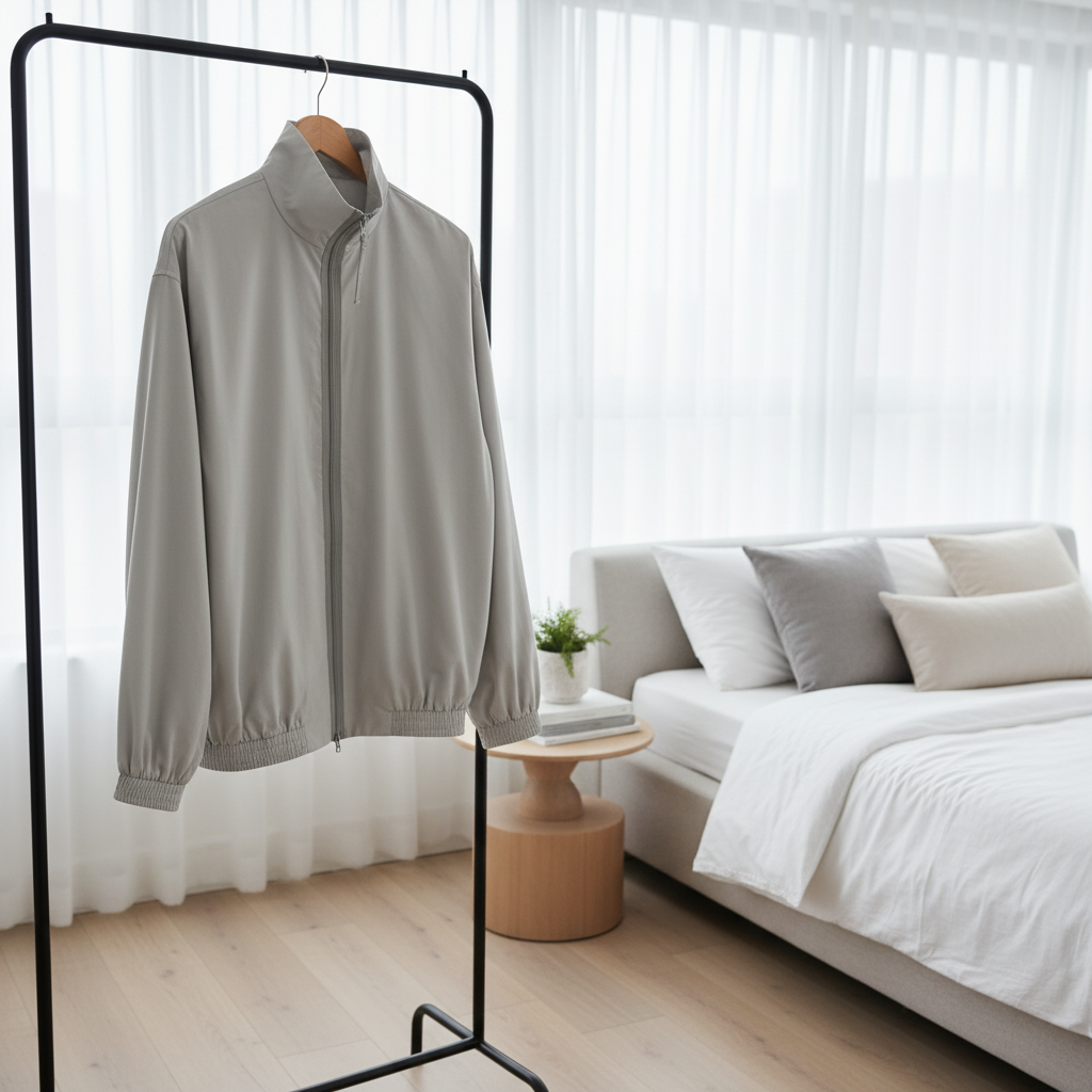 ACNE Studios Light Gray High Neck Zip Jacket