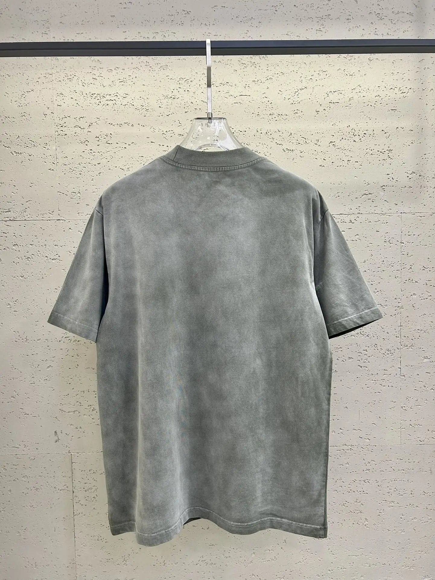 Alexander Wang Grey Washed Logo Cotton T-Shirt