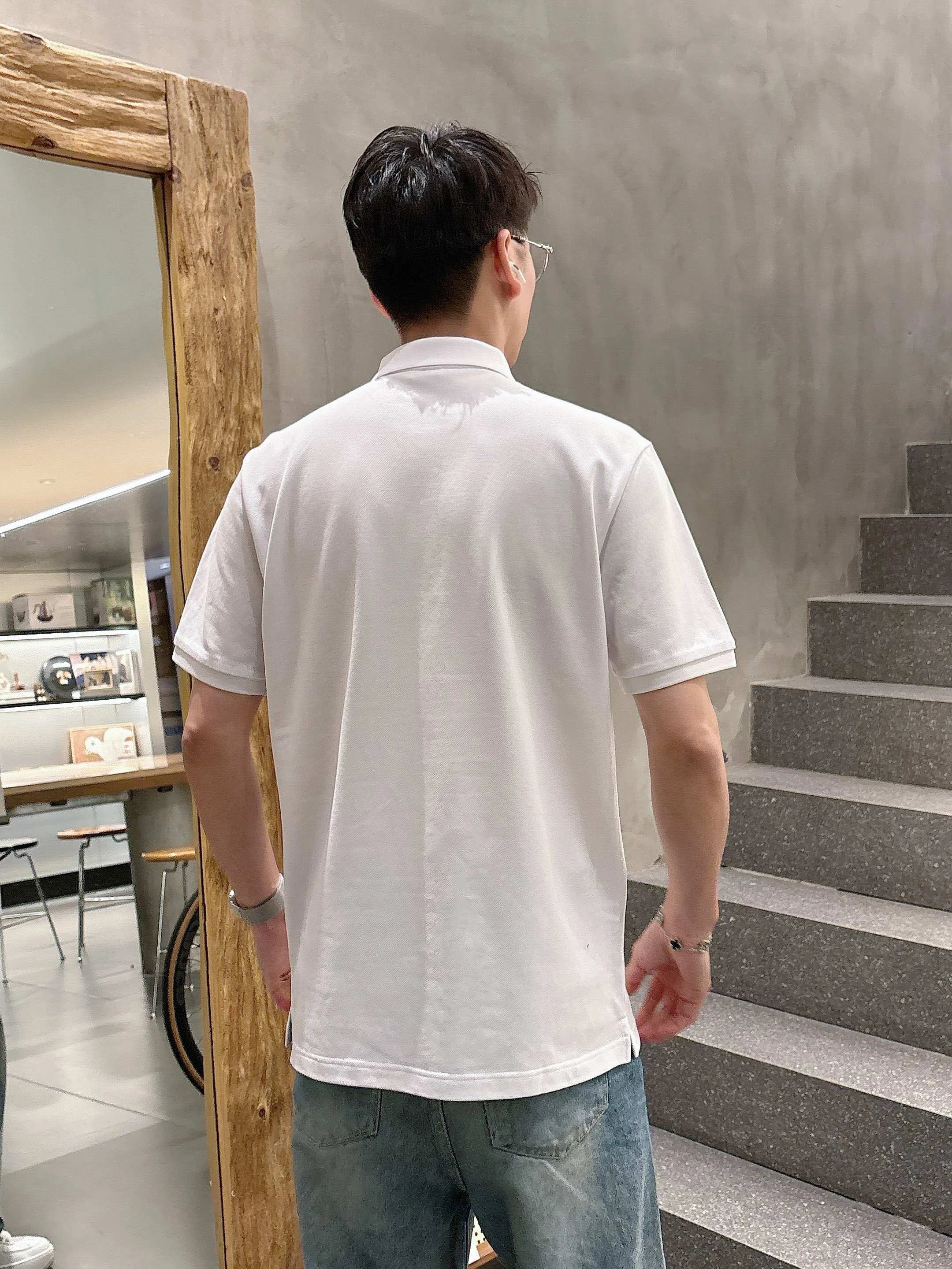 Burberry Men’s White Cotton Polo Shirt