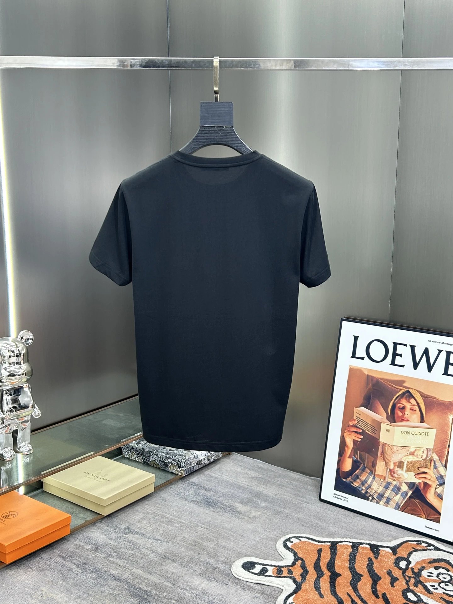 Burberry Men Classic Black Cotton Logo T-Shirt