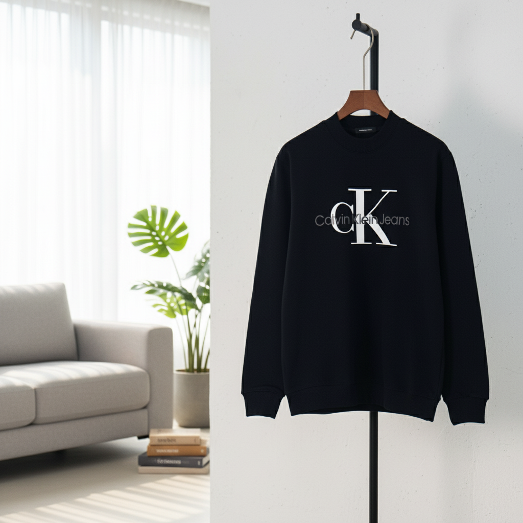 Calvin Klein CK Logo Black Fleece Hoodie