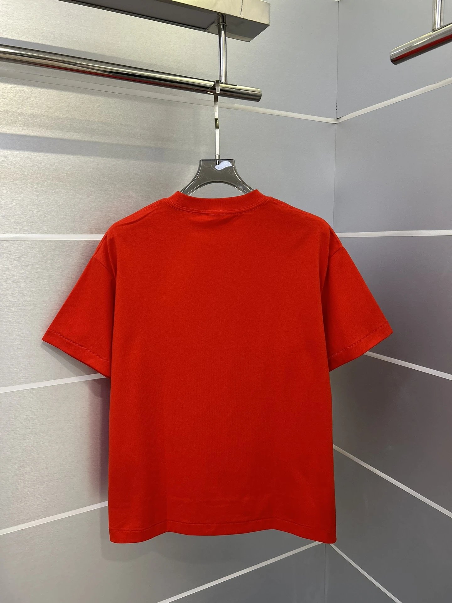 Alexander Wang Red Logo Cotton Loose Fit T-Shirt
