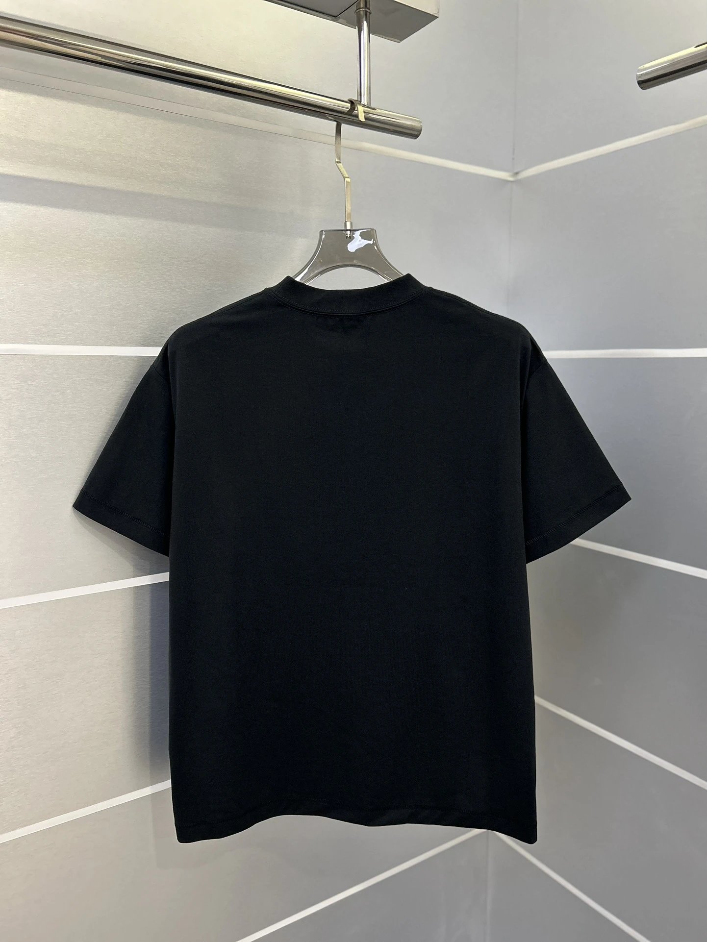 Alexander Wang Black Logo Neck Cotton T-Shirt