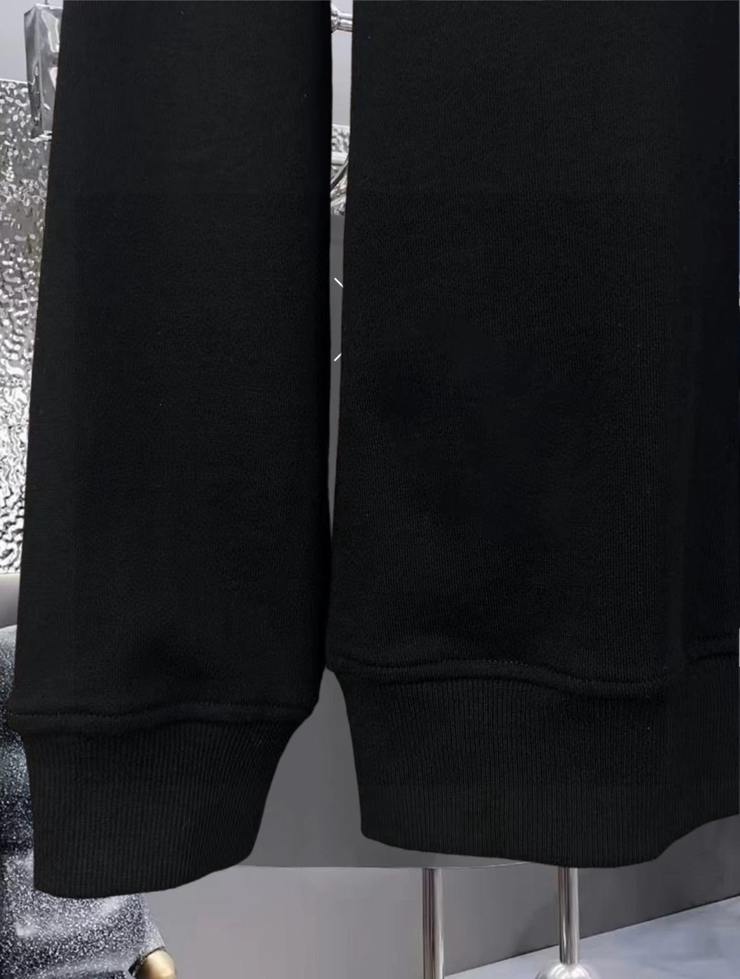 Alexander Wang Black Metallic Logo Hoodie Sweatshirt