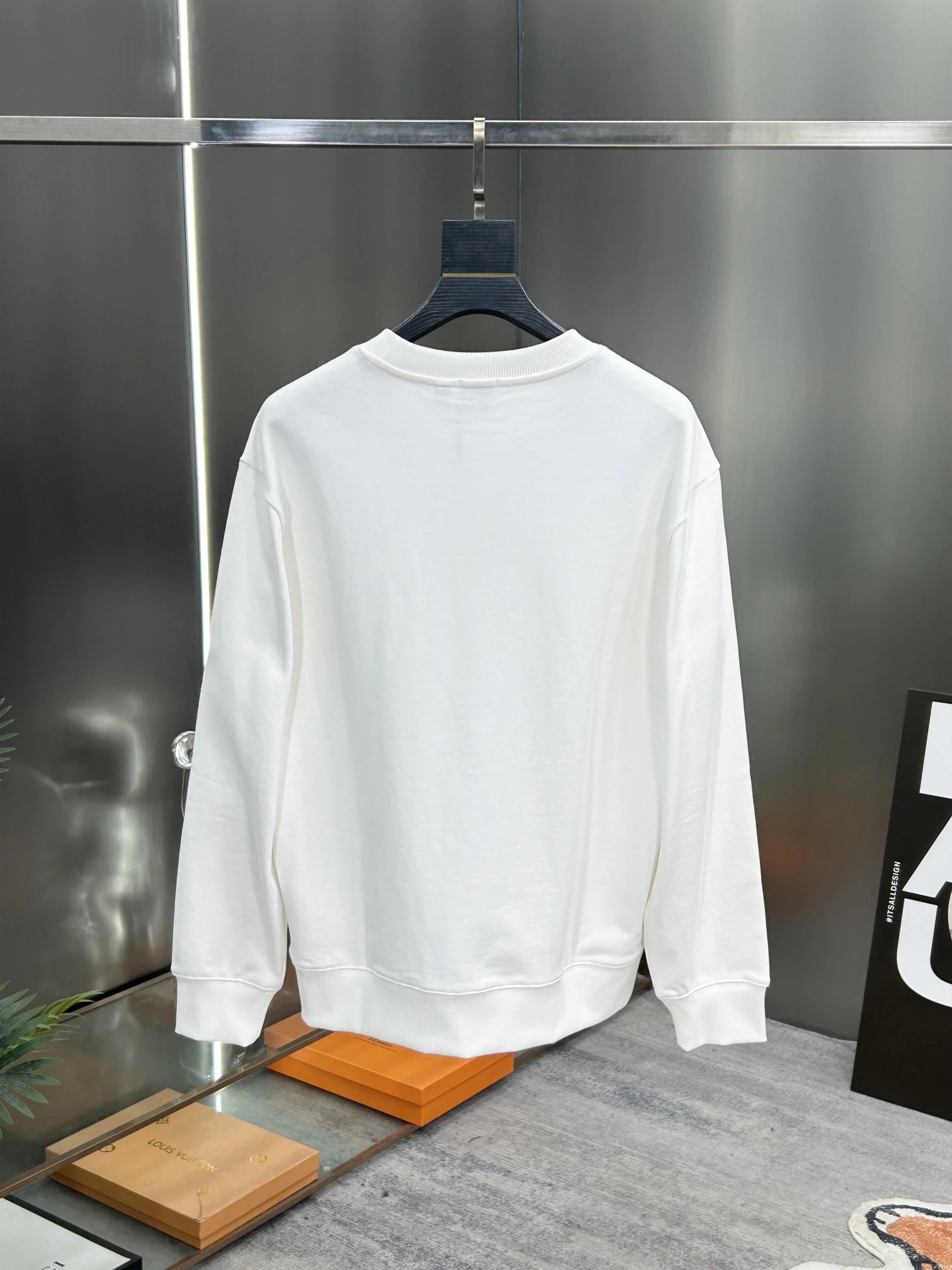 Burberry Classic White Cotton Logo Hoodie