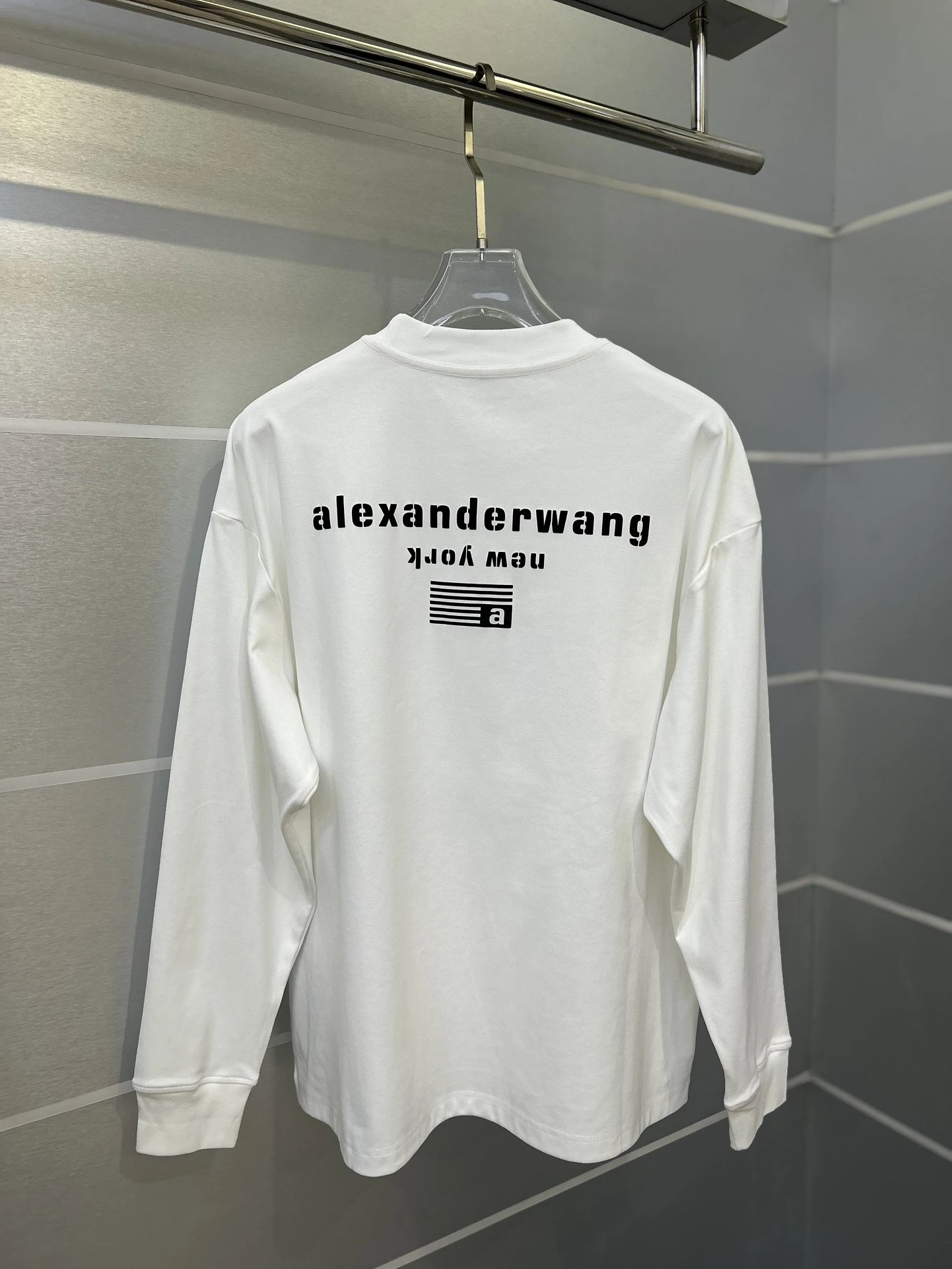 Alexander Wang White Logo Cotton Hoodie