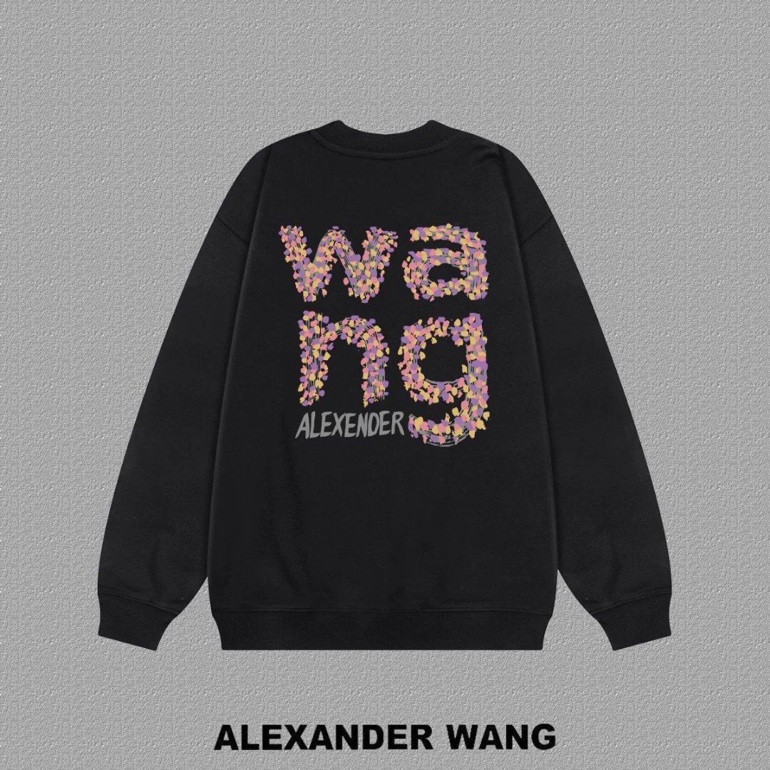 Alexander Wang Black Logo Cotton Hoodie