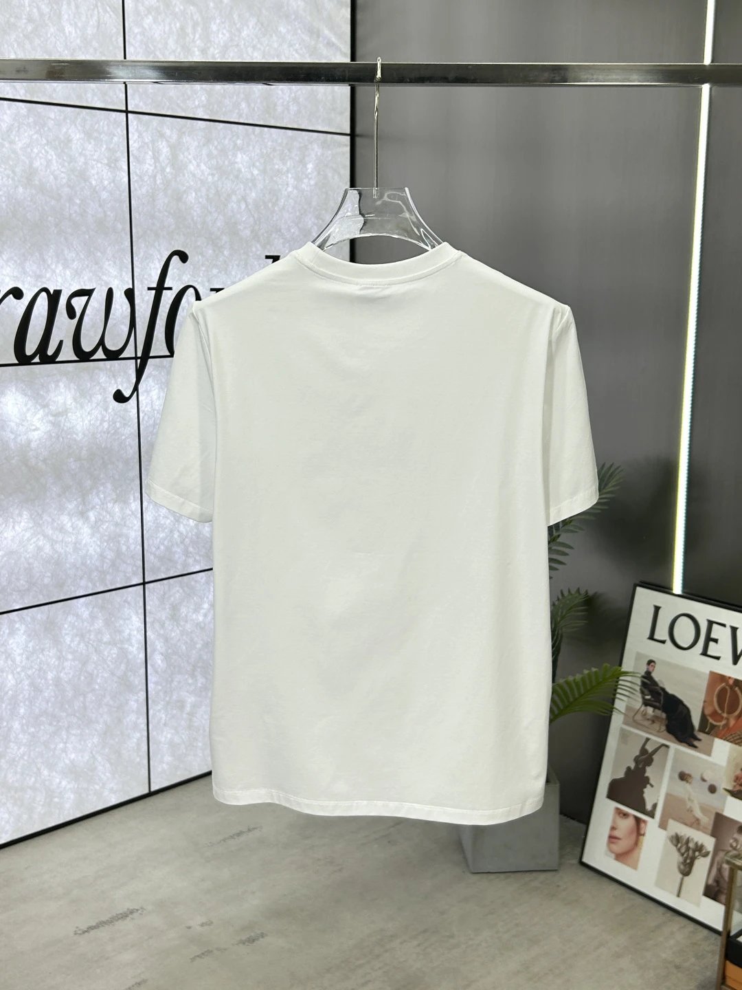Burberry Men’s White Graphic Logo Cotton T-Shirt