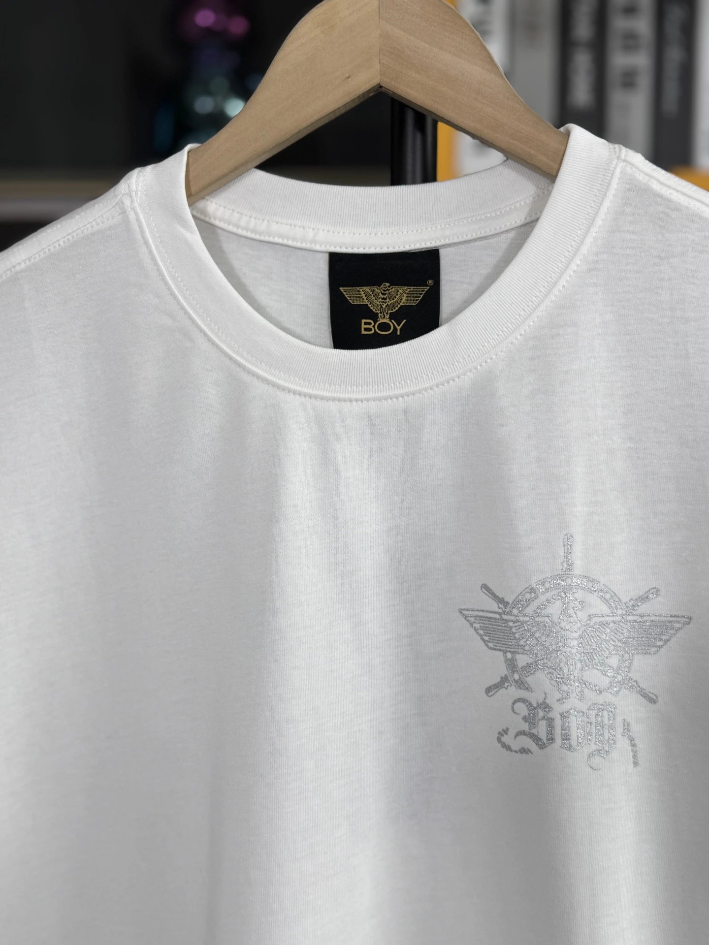 BOY LONDON White Wing Logo Cotton T-Shirt