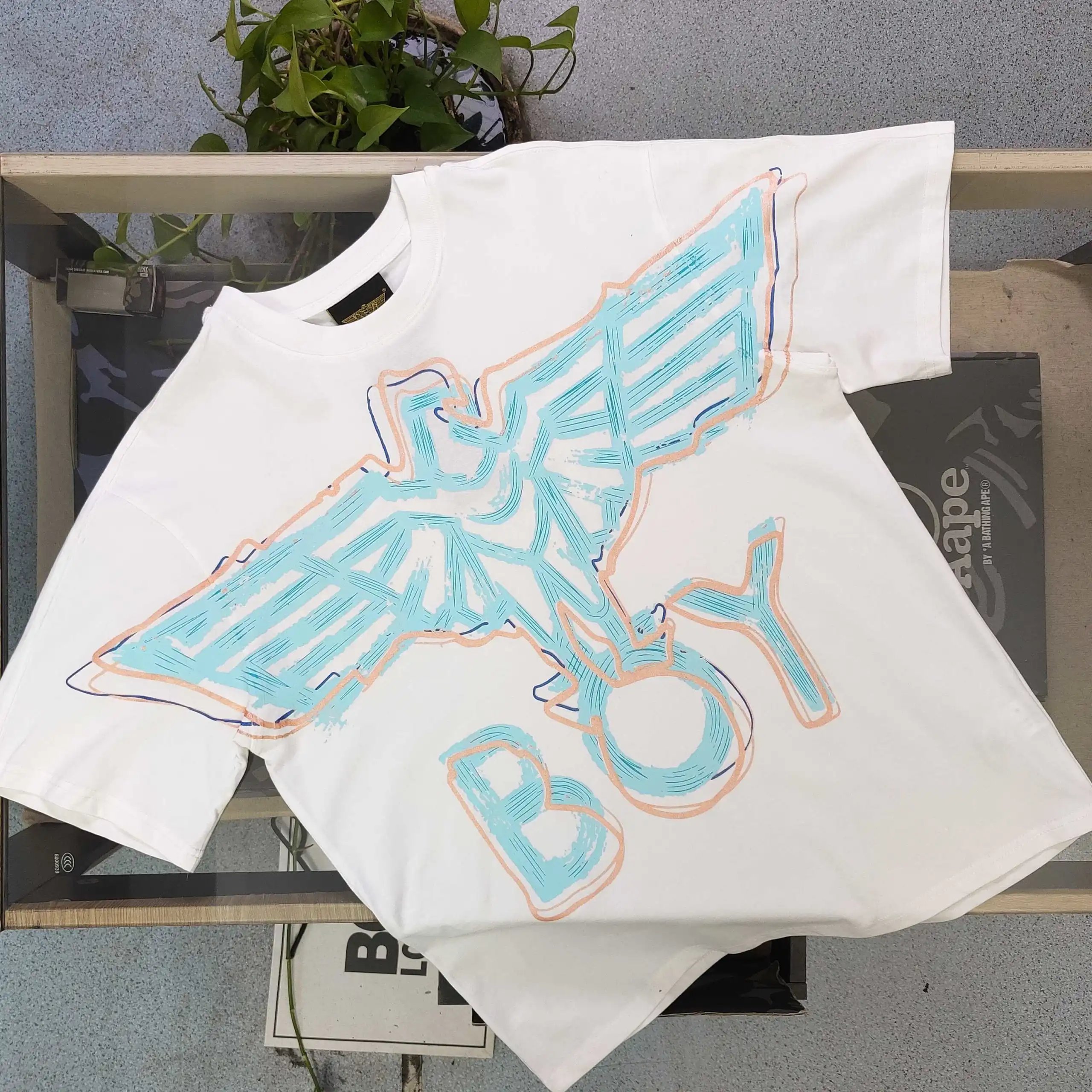 BOY LONDON White Eagle Logo Cotton T-Shirt