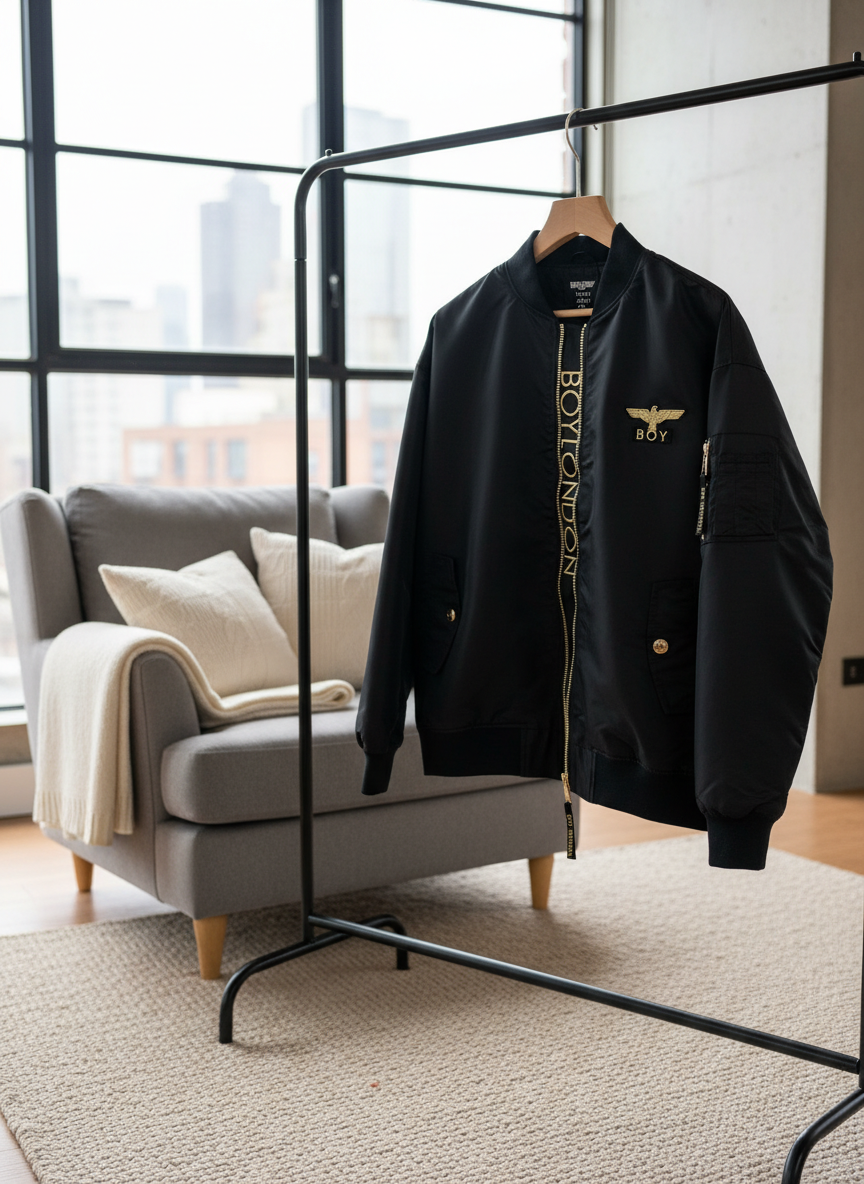 BOY LONDON Black Gold Eagle Bomber Jacket