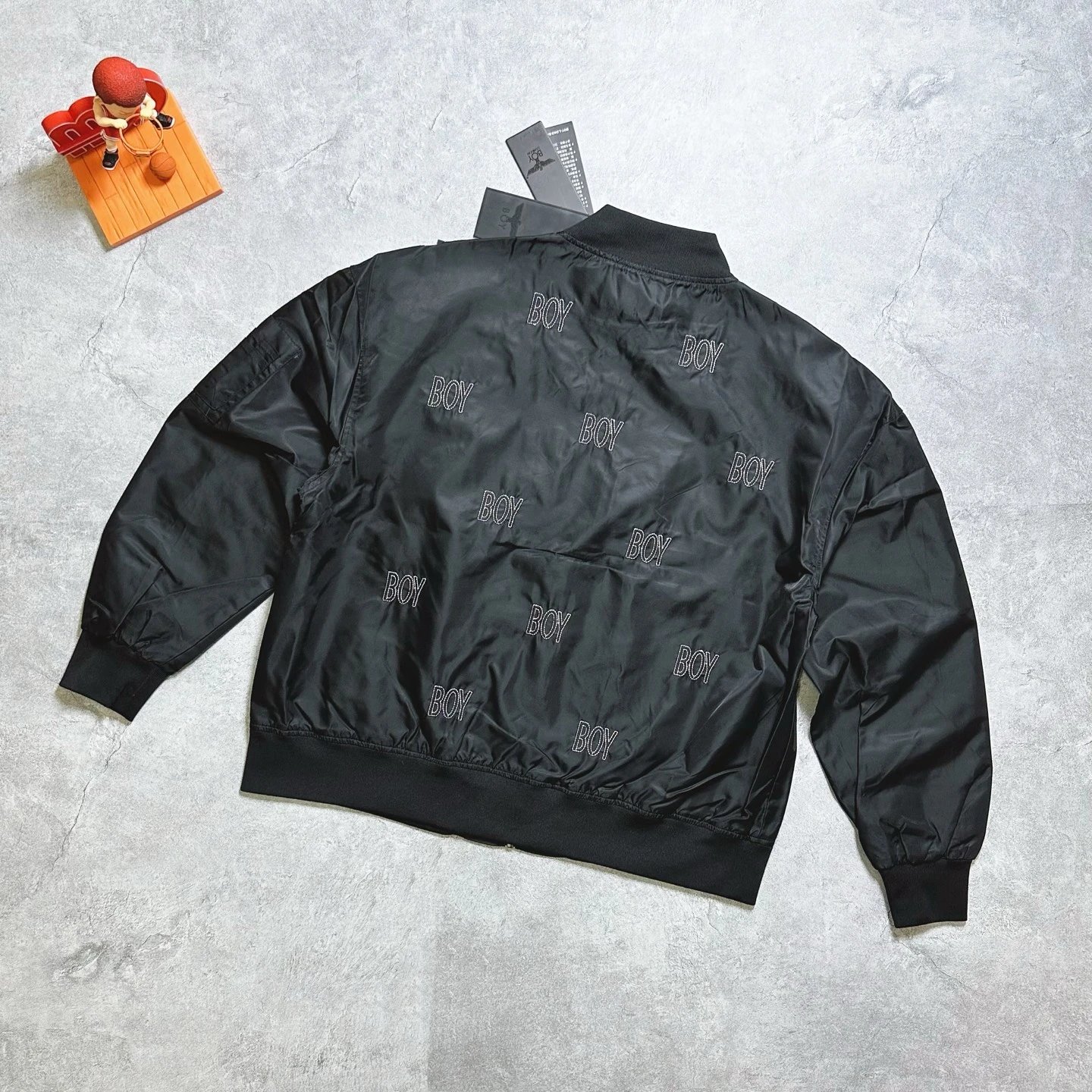 BOY LONDON Black Nylon Unisex Baseball Jacket