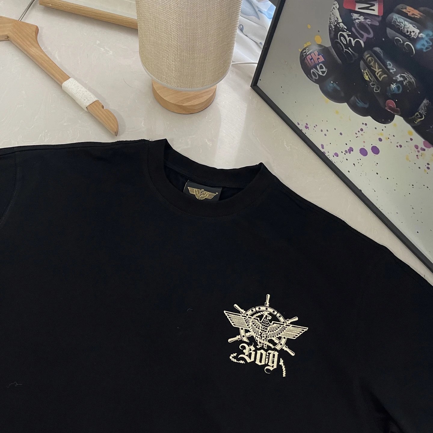 BOY LONDON Black Gold Wing Logo Cotton T-Shirt