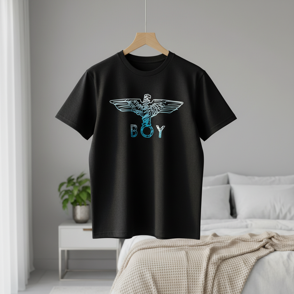BOY LONDON Black Eagle Graphic Unisex Cotton T-Shirt