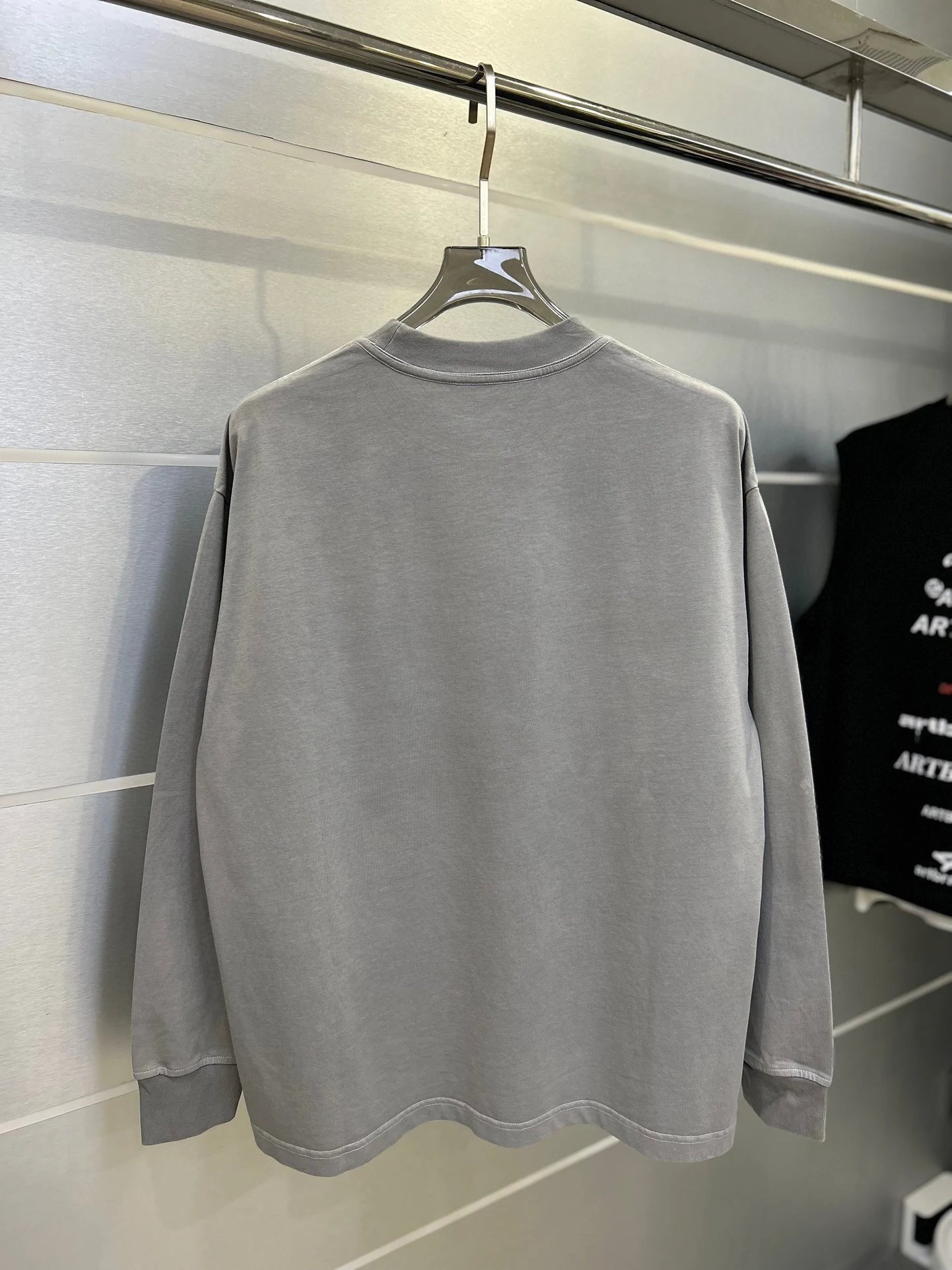 Alexander Wang Gray Minimalist Logo Cotton Hoodie