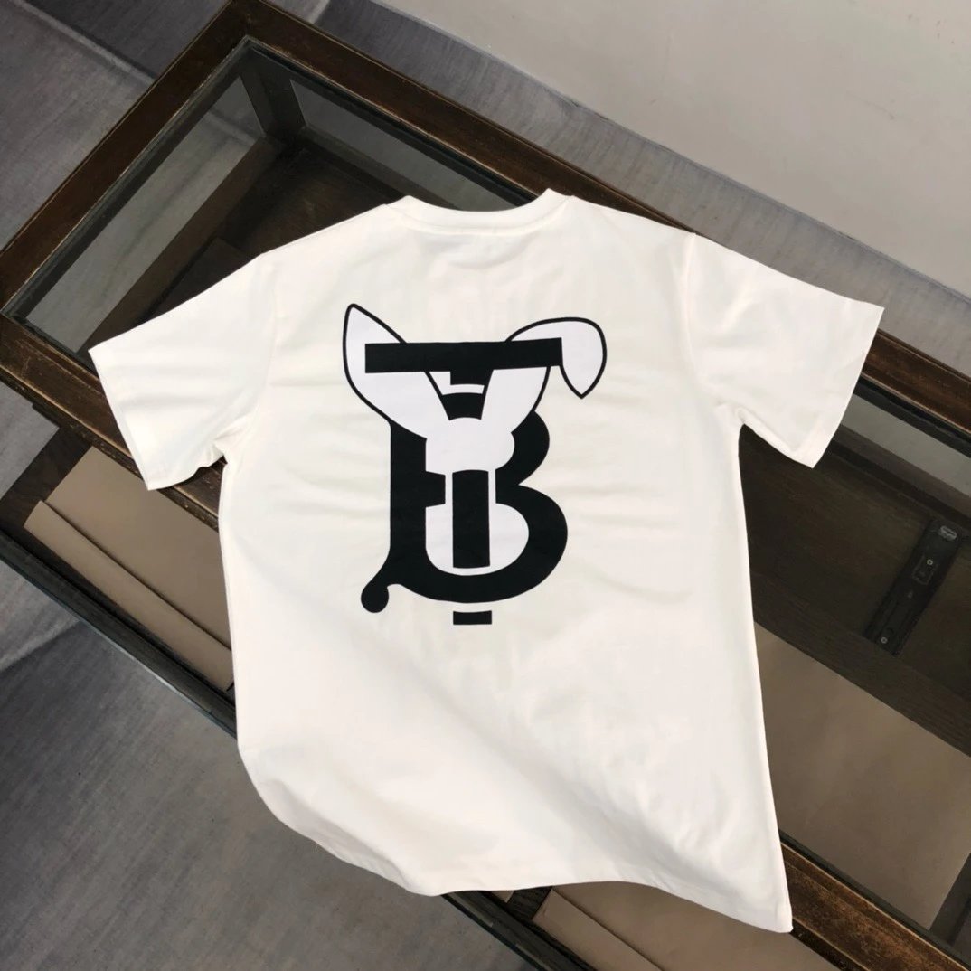 Burberry White Cotton TB Logo T-Shirt