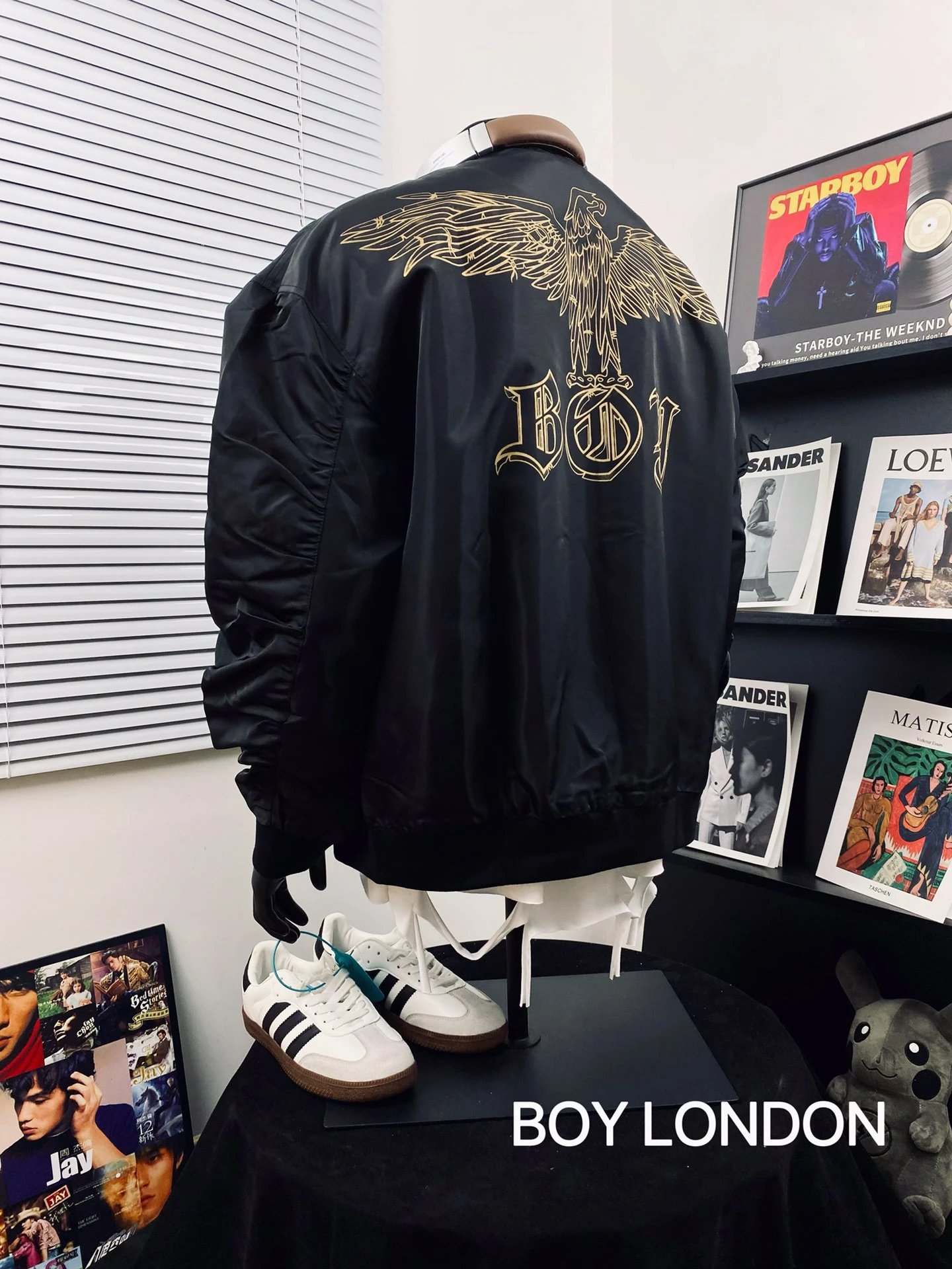 BOY LONDON Black Gold Eagle Nylon Jacket