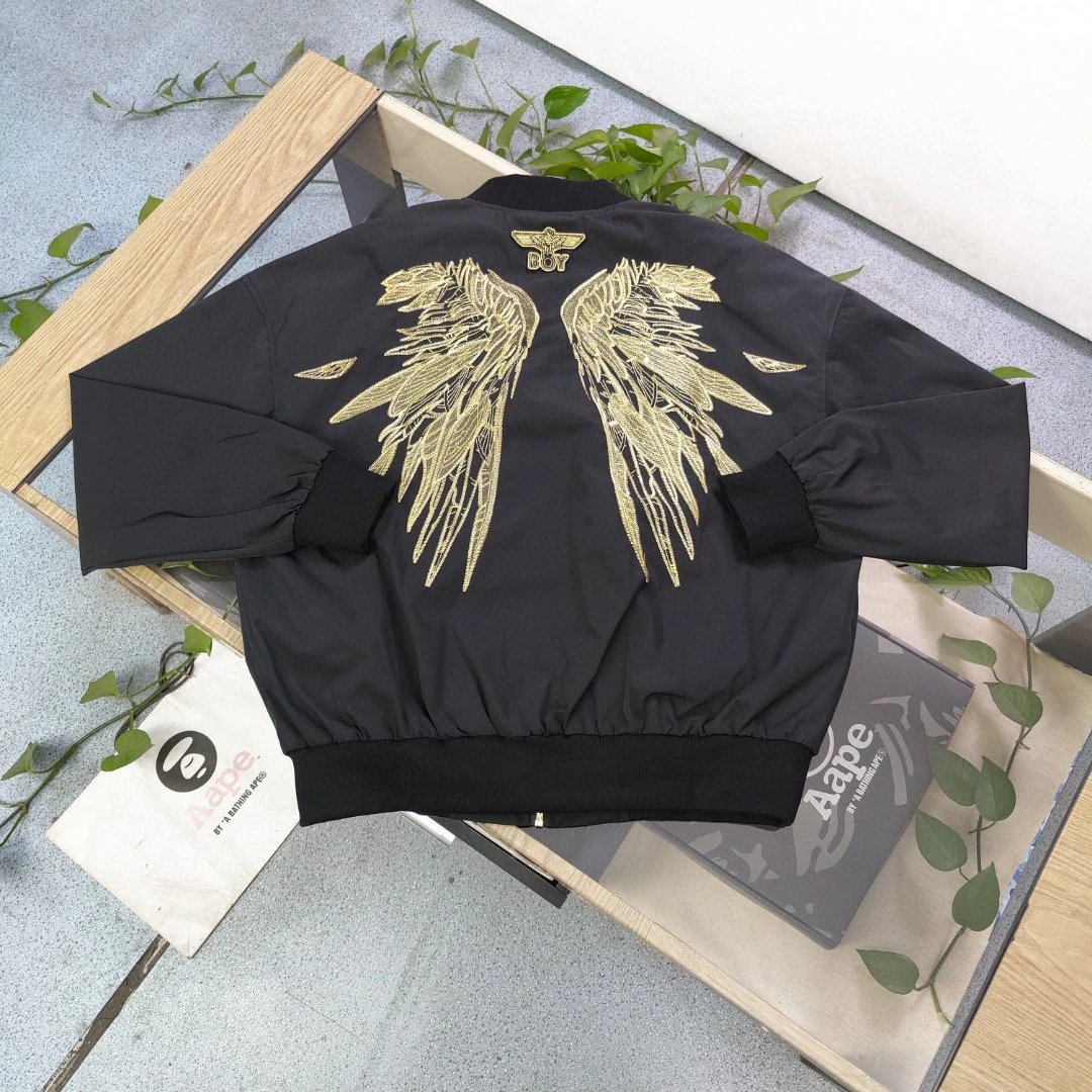 BOY LONDON Black Windproof Baseball Jacket Unisex