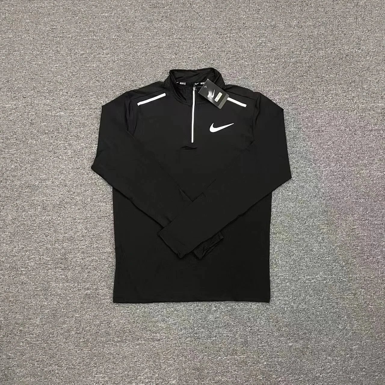 Nike Matching Sets Hooded zip-up windbreaker and tapered pants set — Half-zip long-sleeve 5