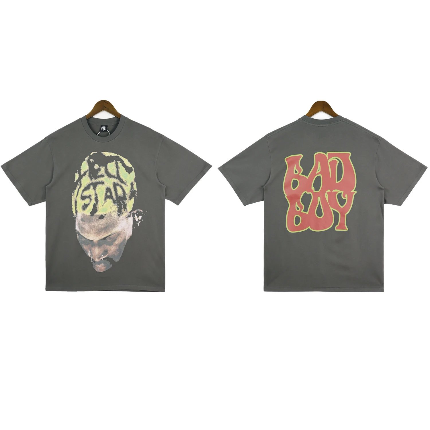 Washed Distressed Heavy-Duty Worker T-Shirt