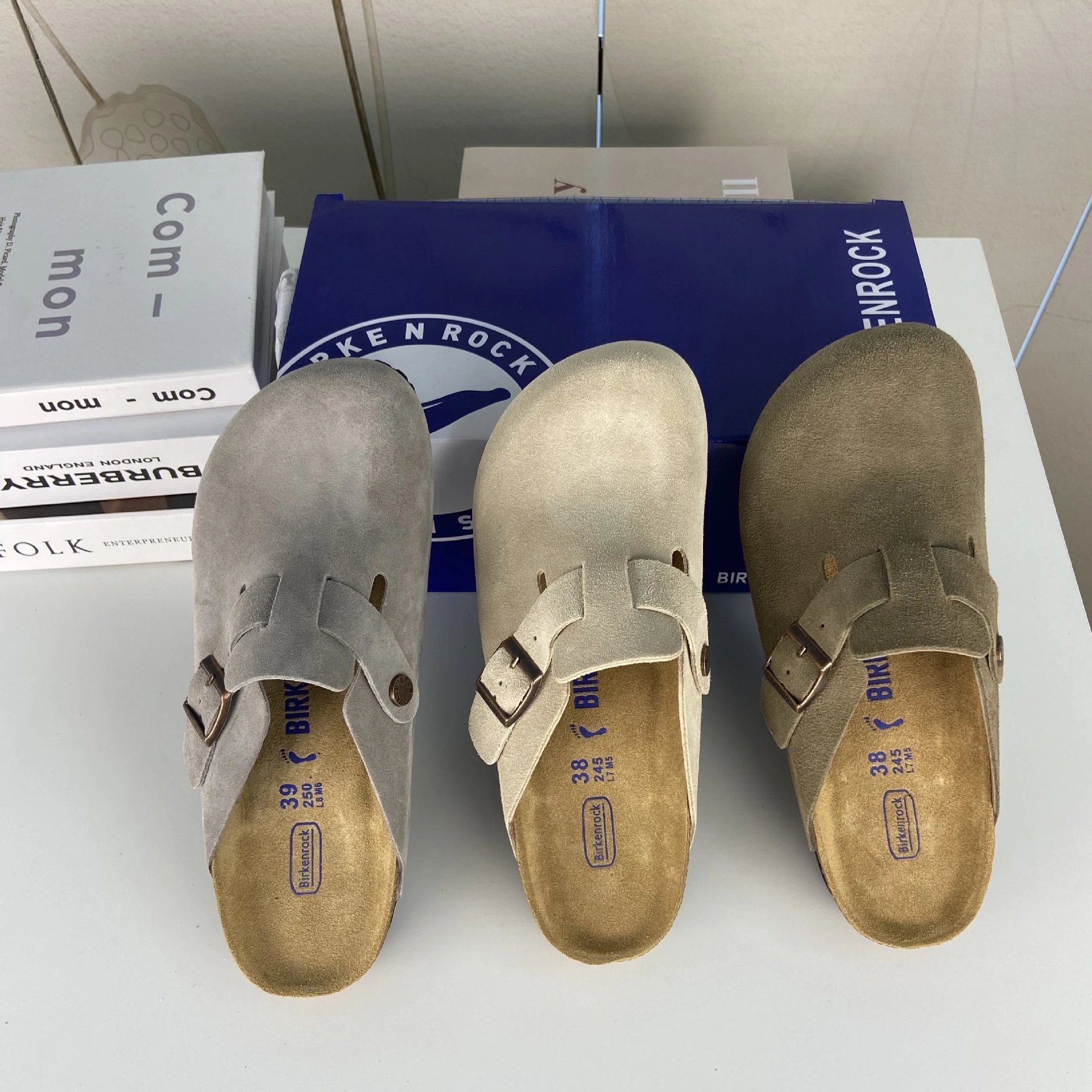 Birkenrock Classic Gray Suede 