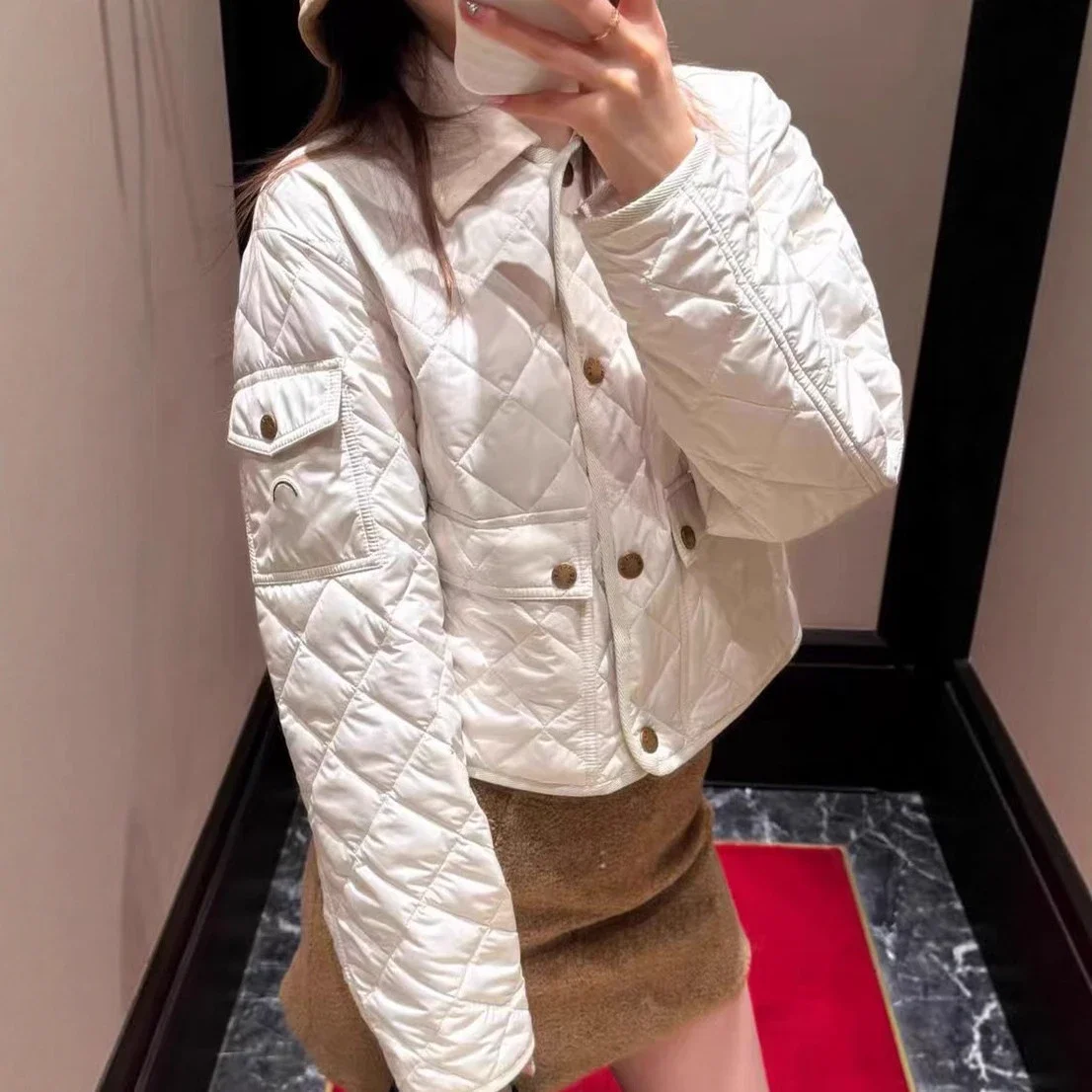 Mengjia New Chitre Diamond-Quilted Down Jacket