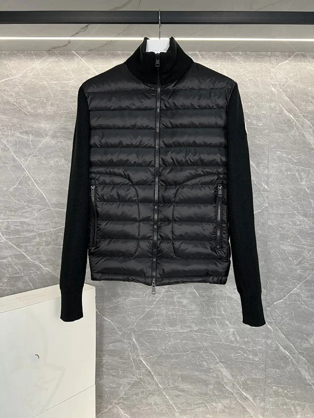 Meng Men's Corduroy Patchwork Down Jacket Detail