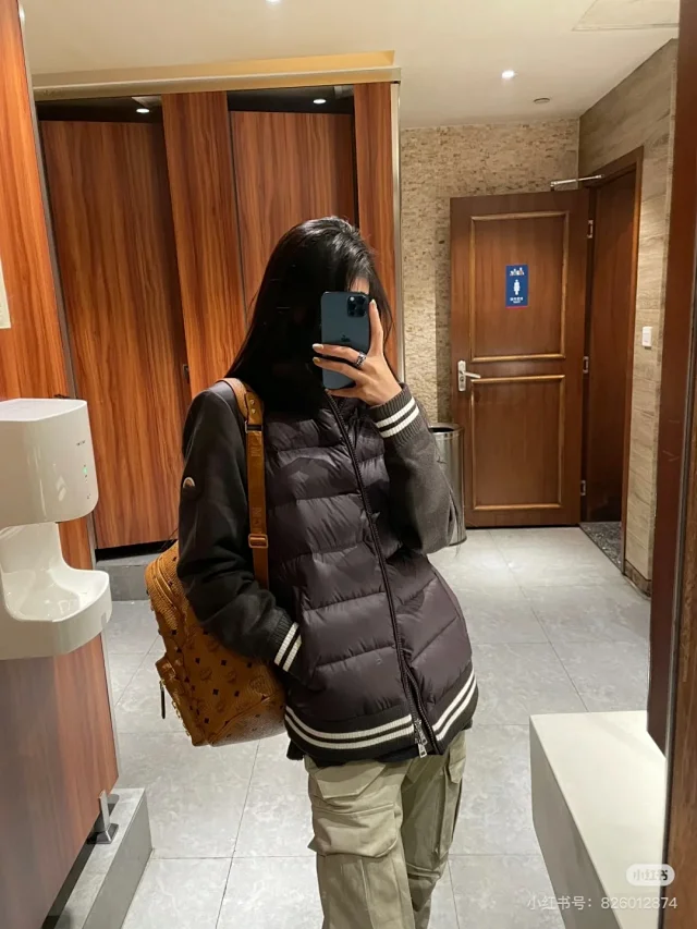 Mengjia 25SS Men's Knit-Patch Down Jacket Detail
