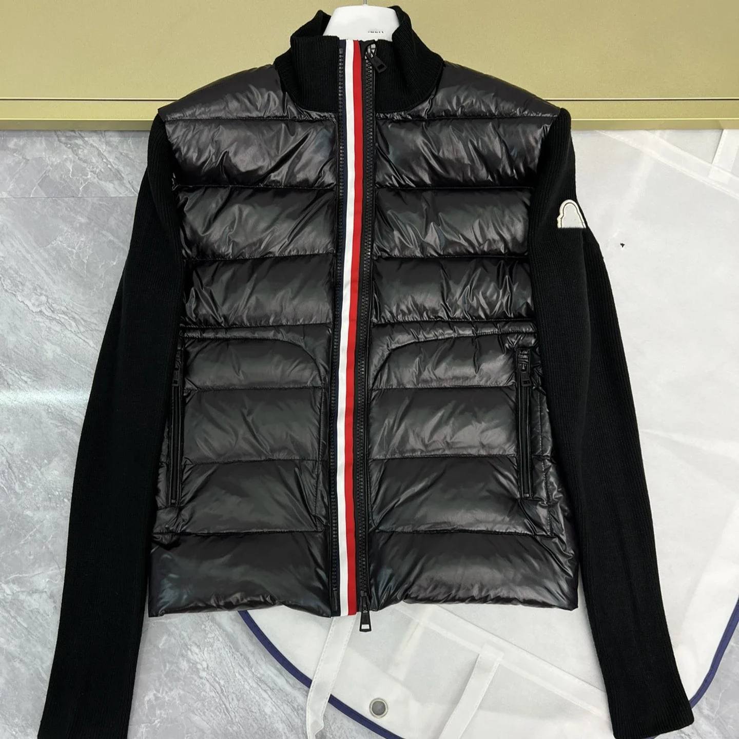 Mengjia 25SS Men's Patchwork Knit Puffer