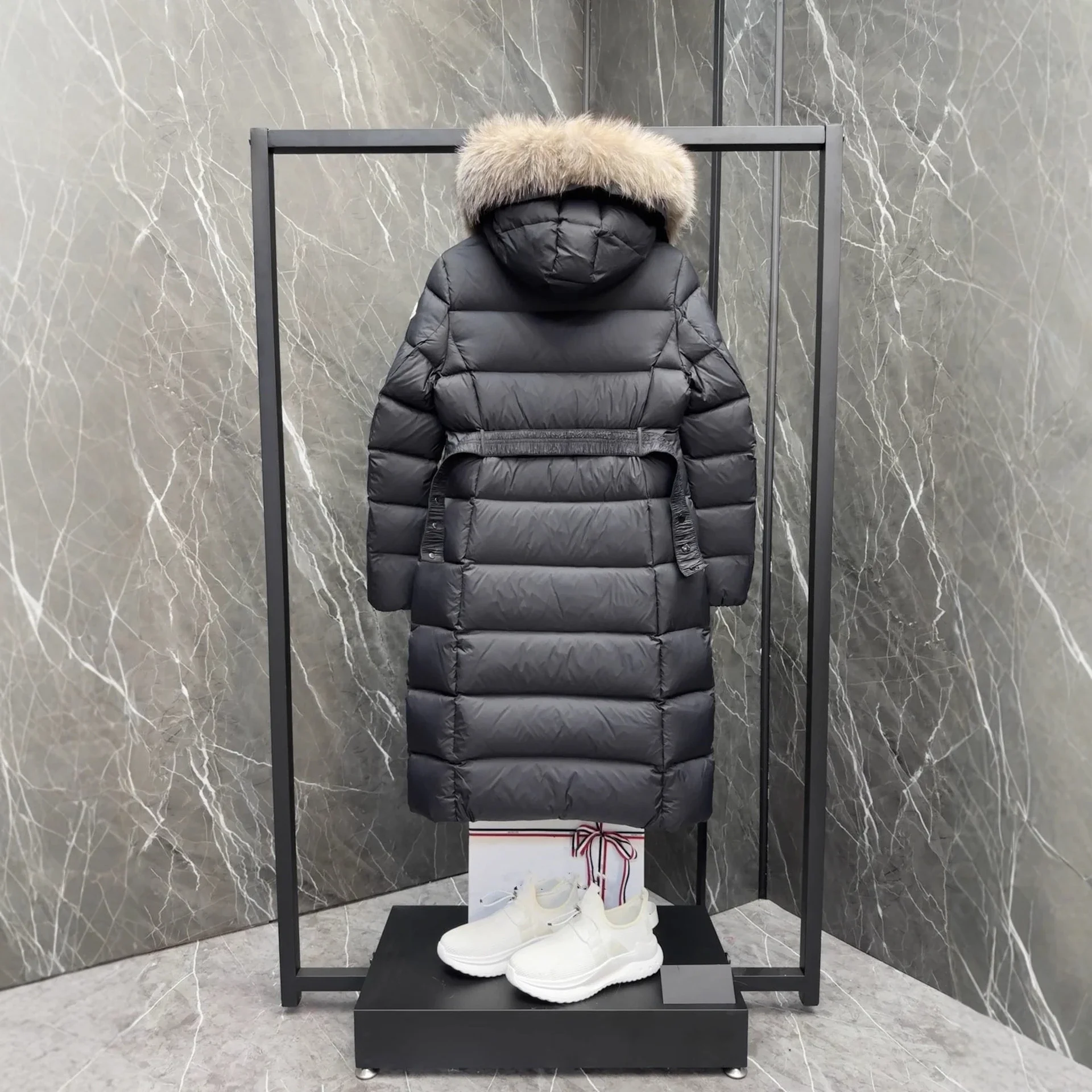 Mengjia25ssM Women's Hooded Quilted Down Coat