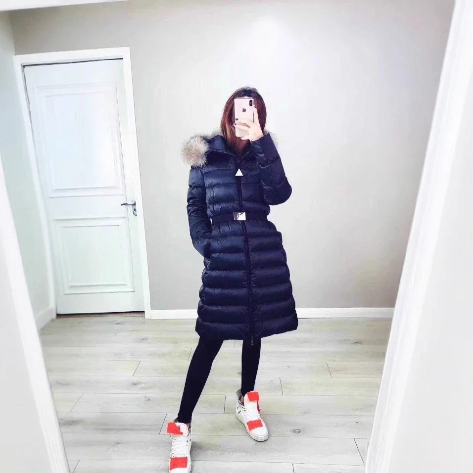 Fur-Trimmed MO Women's Long Down Jacket