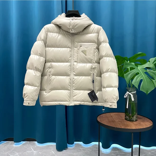 PRA2025 Unisex Minimalist Hooded Down Jacket Detail
