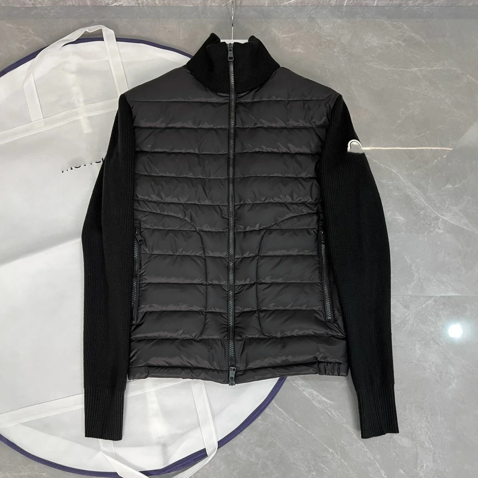 Meng Men's Corduroy Patchwork Down Jacket