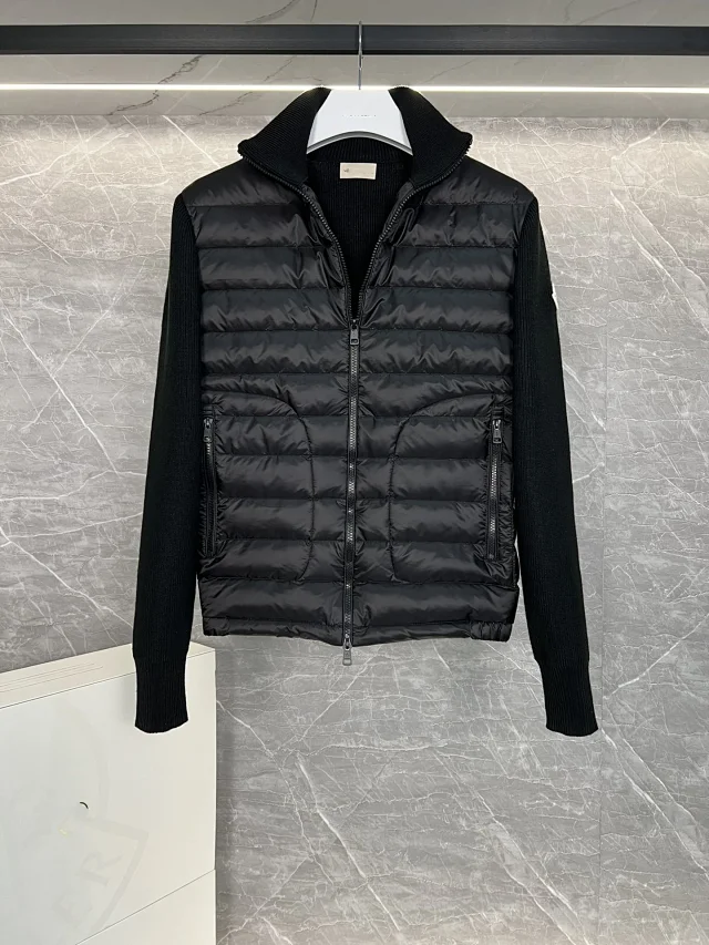 Meng Men's Corduroy Patchwork Down Jacket Detail
