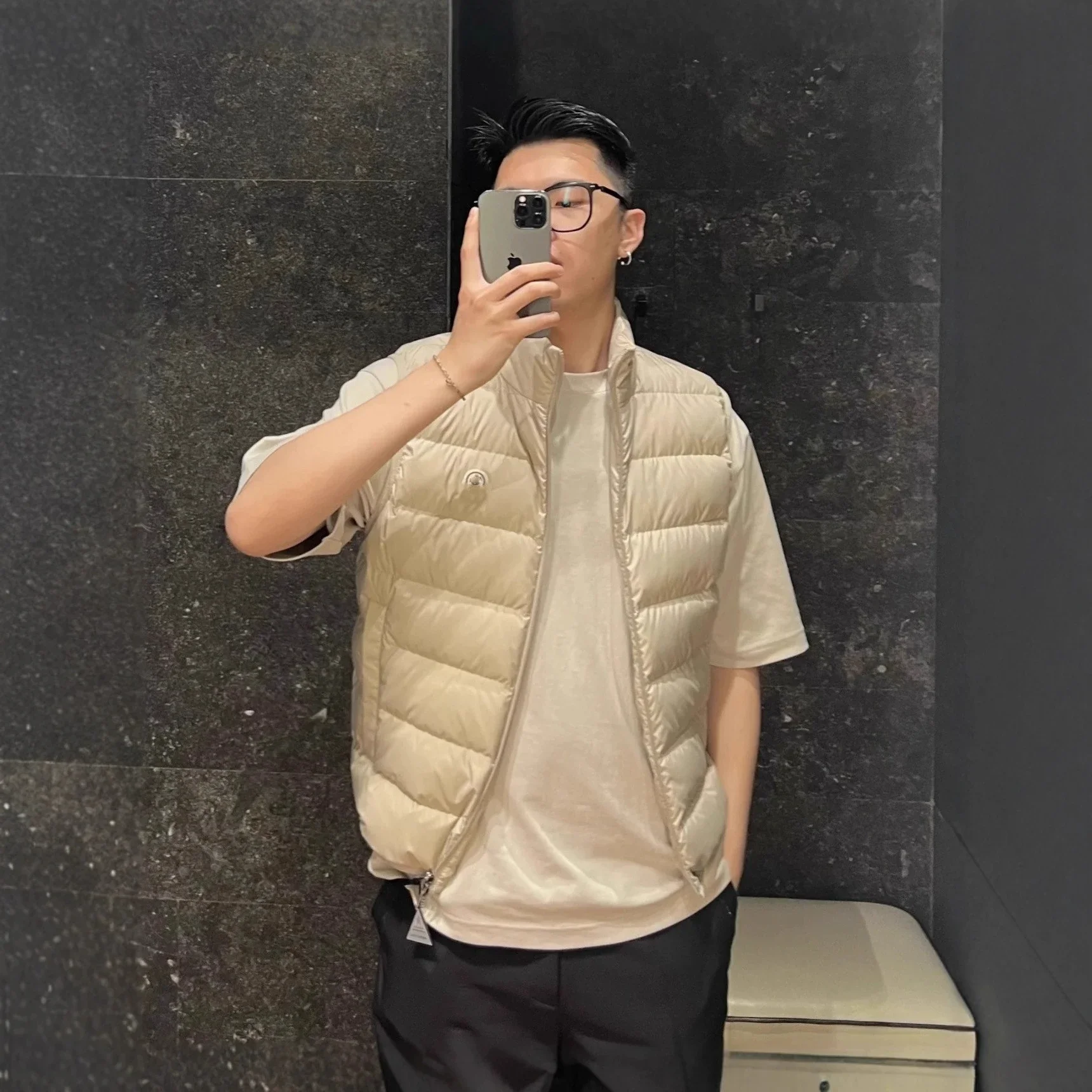Mengjia 25SS Contrin Sleeveless Down Vest