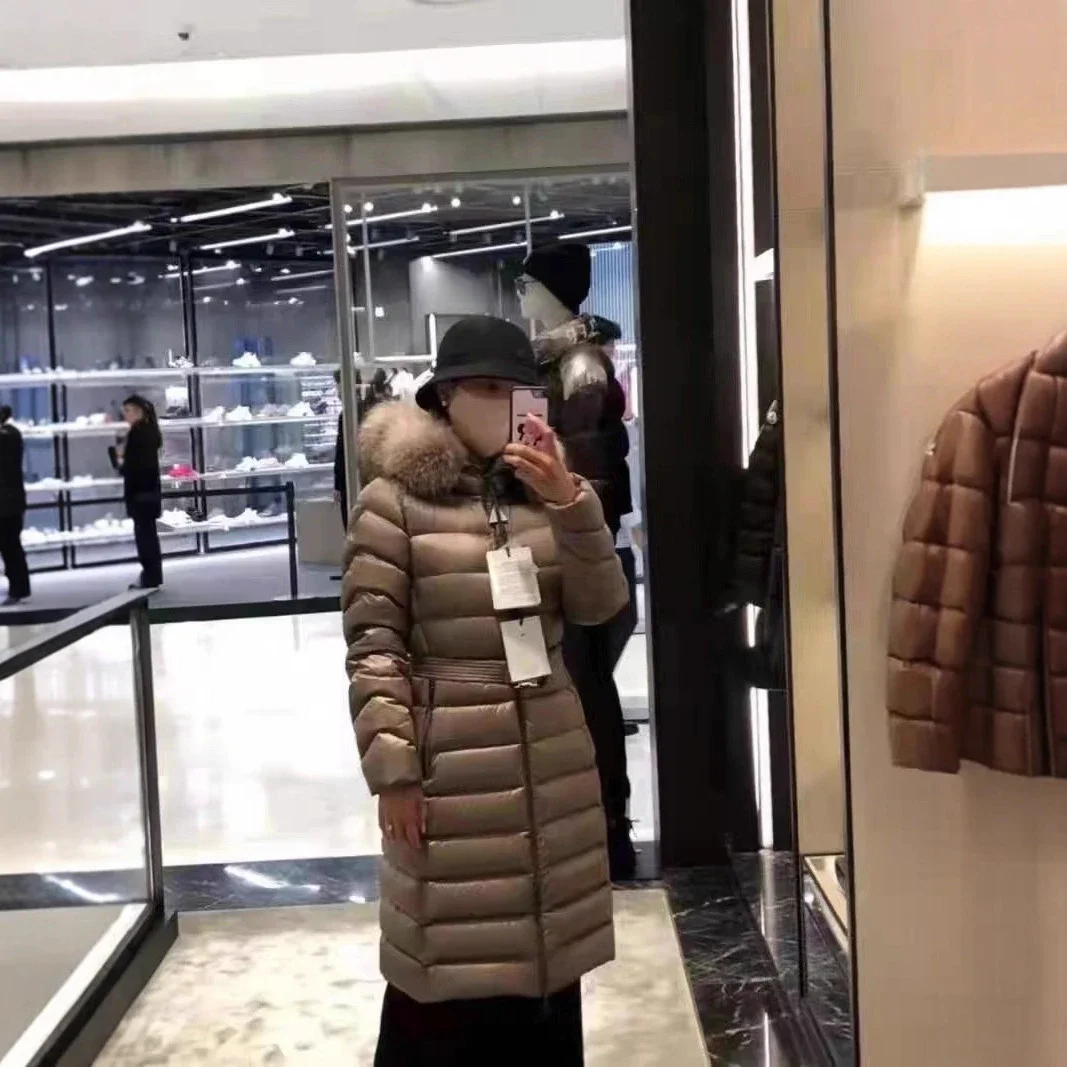 Fur-Trimmed MO Women's Long Down Jacket