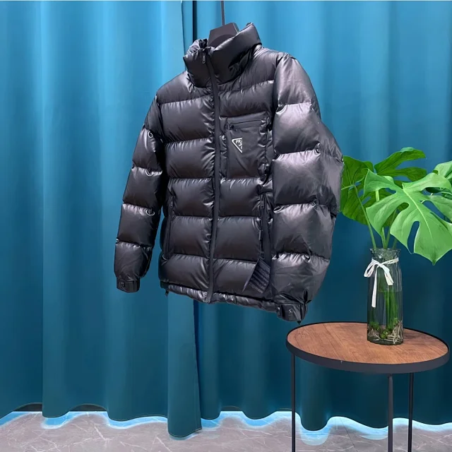 PRA2025 Unisex Minimalist Hooded Down Jacket Detail