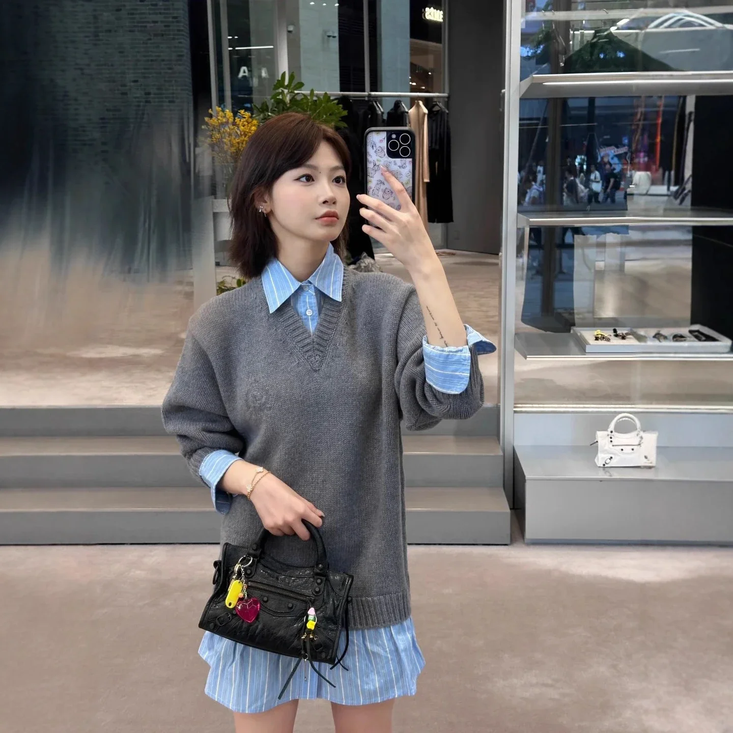BL AW24 Unisex Preppy Mock Shirt