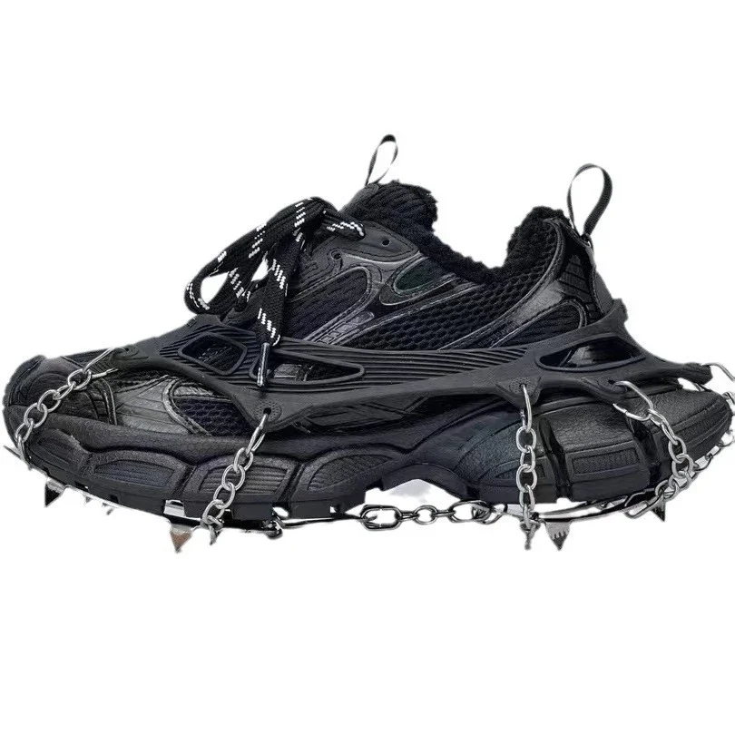 Paris Ski Distressed Fleece-Lined Dad Shoes